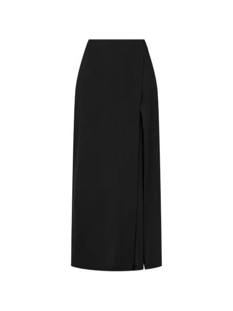 wrap-front slit maxi skirt by TOMBOY