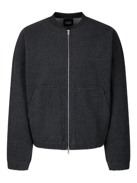 zip-closure bomber jacket by TOMBOY