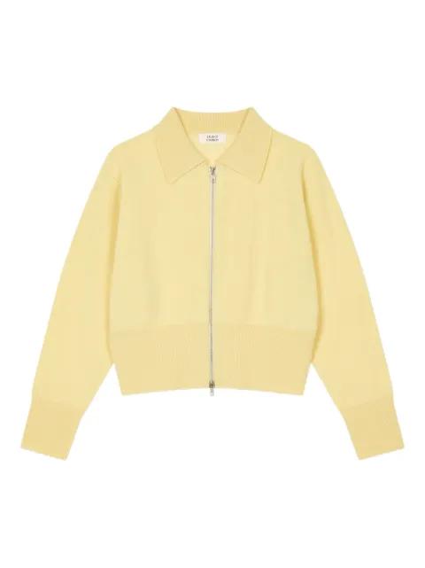 zip-front polo-collar cardigan by TOMBOY