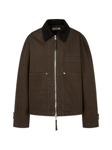 zip-up denim jacket by TOMBOY