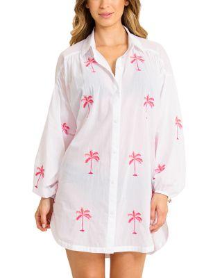 Catalina Coast Palm Boyfriend Shirt Swim Cover-Up by TOMMY BAHAMA