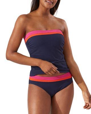 Island Cays Color Block Bandeau Tankini Top & Hipster Bikini Bottom by TOMMY BAHAMA