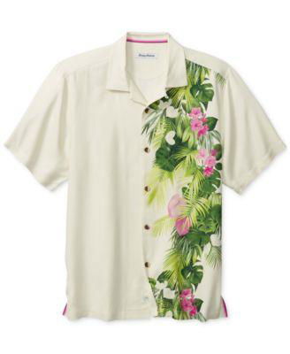 Men's Paradise Vines Short Sleeve Button-Front Silk Camp Shirt by TOMMY BAHAMA