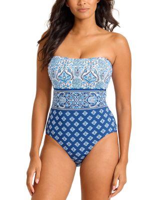 Noble Pineapple Bandeau One Piece Swimsuit by TOMMY BAHAMA