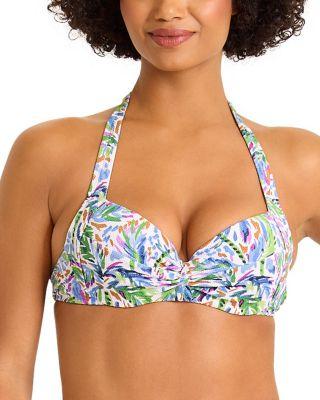 Poolside Palms Underwire Halter Bikini Top by TOMMY BAHAMA