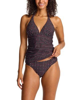 Sunset Blooms Reversible Halter Tankini Top & Sunset Blooms Reversible Hipster Bikini Bottom by TOMMY BAHAMA