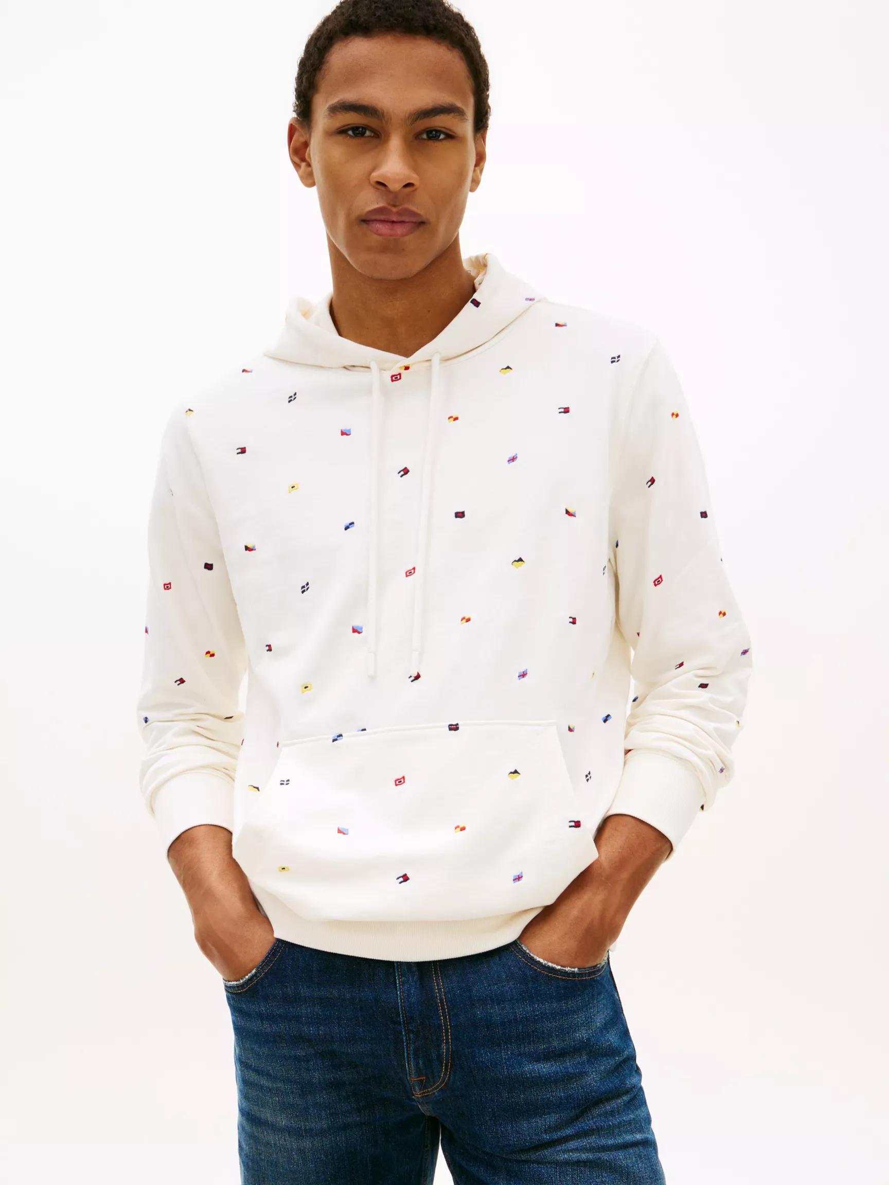 Allover Flag Logo Hoodie by TOMMY HILFIGER
