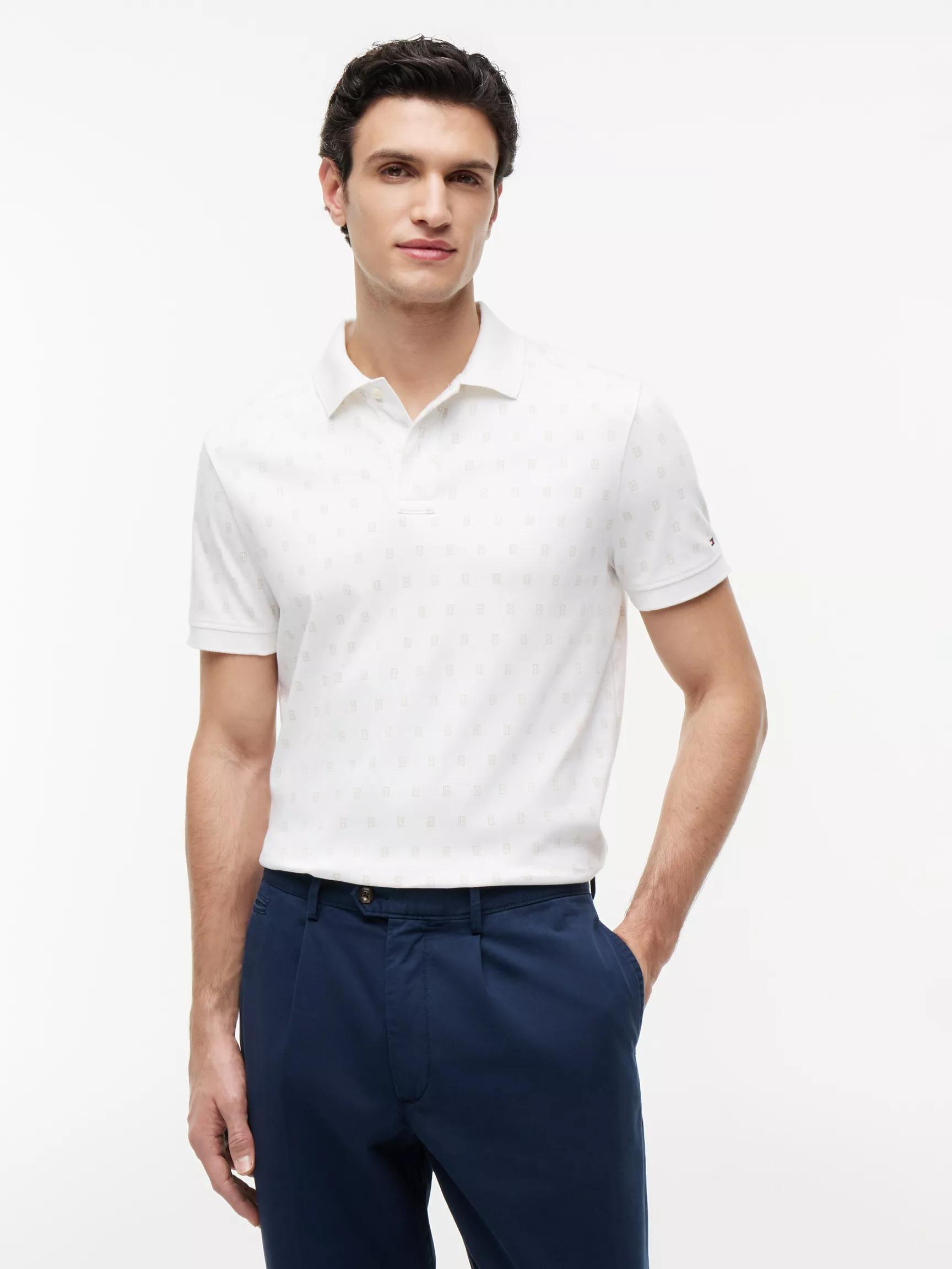 Allover Flag Print Interlock Polo by TOMMY HILFIGER