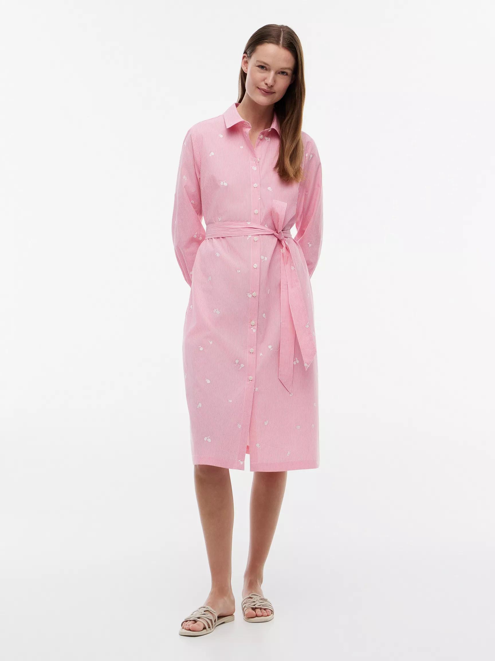 Allover Floral Striped Midi Shirtdress by TOMMY HILFIGER