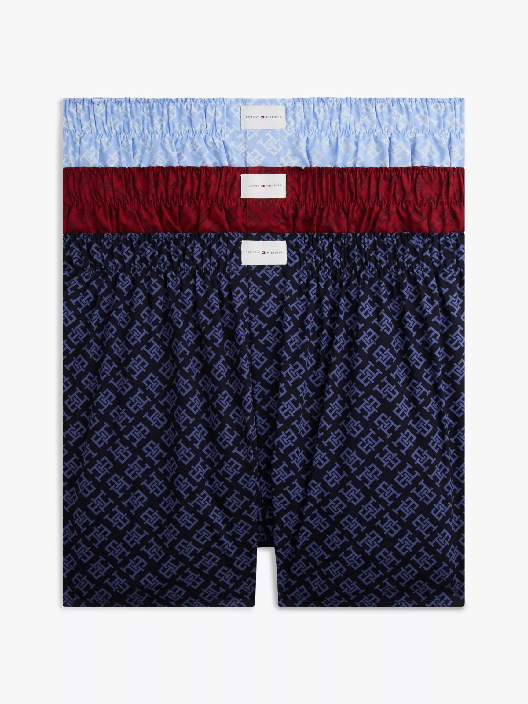 Allover Monogram Woven Boxer 3-Pack by TOMMY HILFIGER