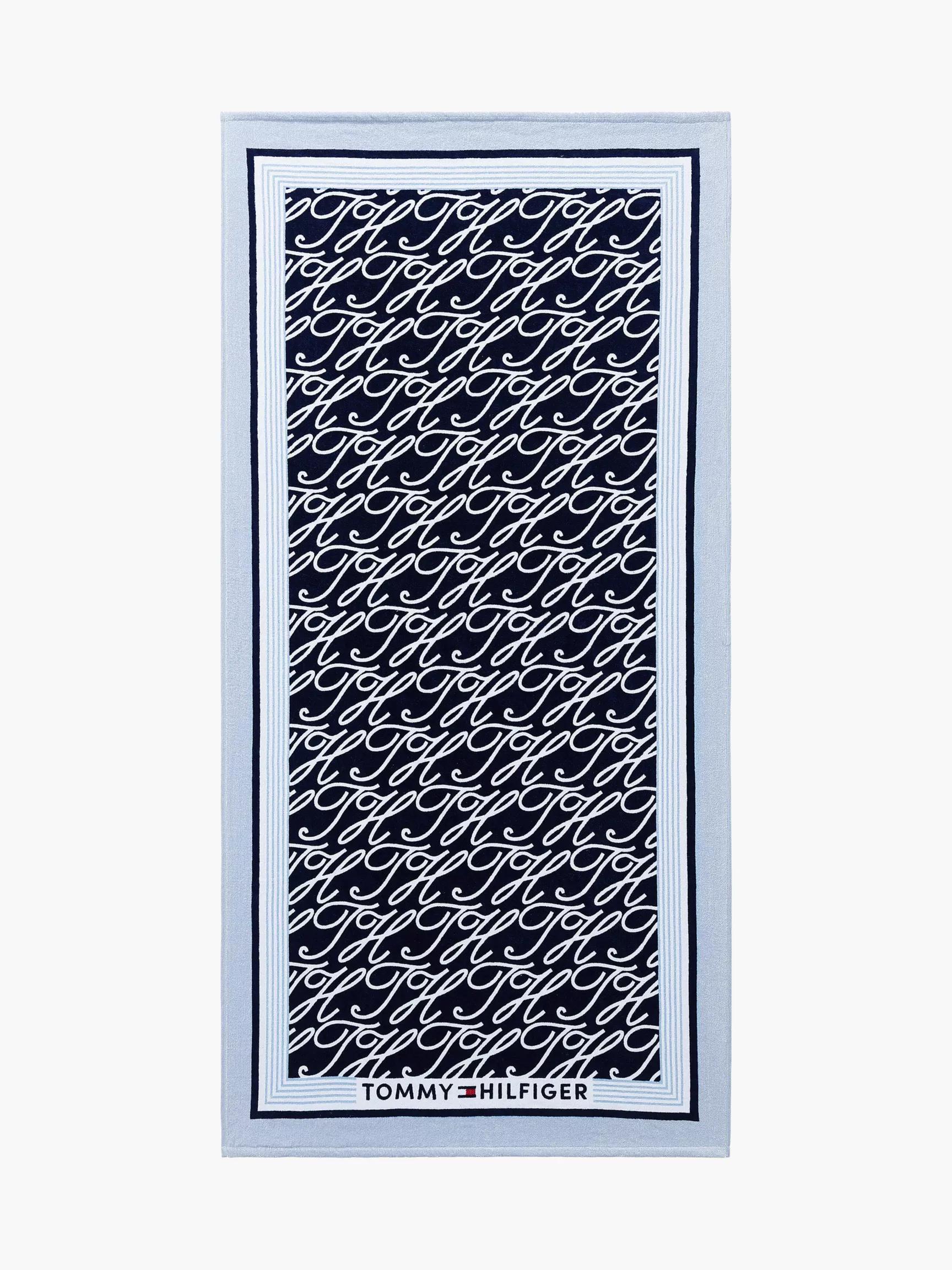Allover Script Monogram Beach Towel by TOMMY HILFIGER