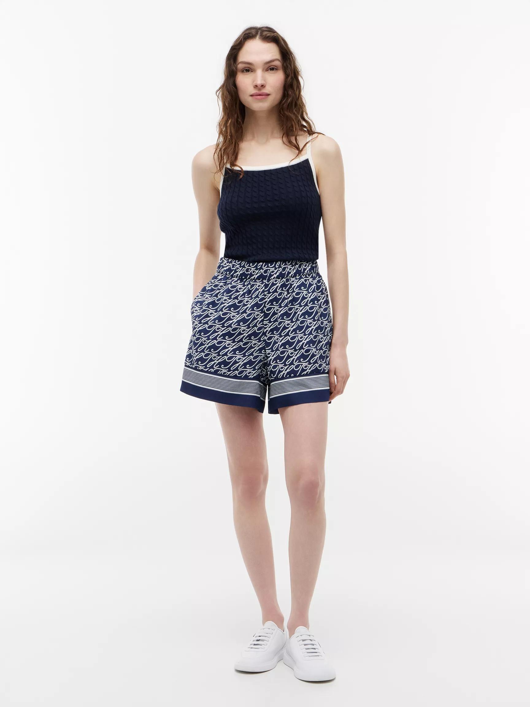 Allover Script Monogram Voile Short by TOMMY HILFIGER