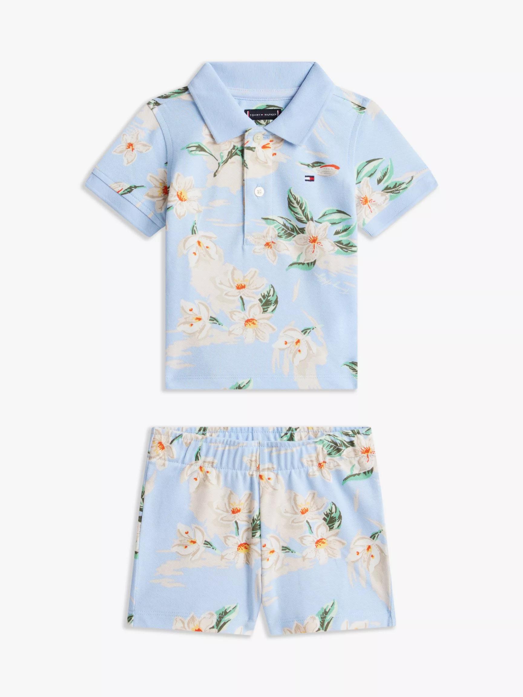 Babies' Floral Print Polo & Short Set by TOMMY HILFIGER