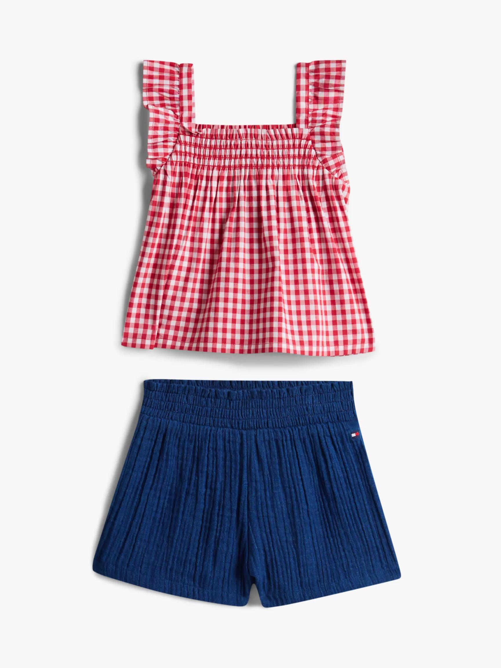 Babies' Gingham Top & Short Set by TOMMY HILFIGER