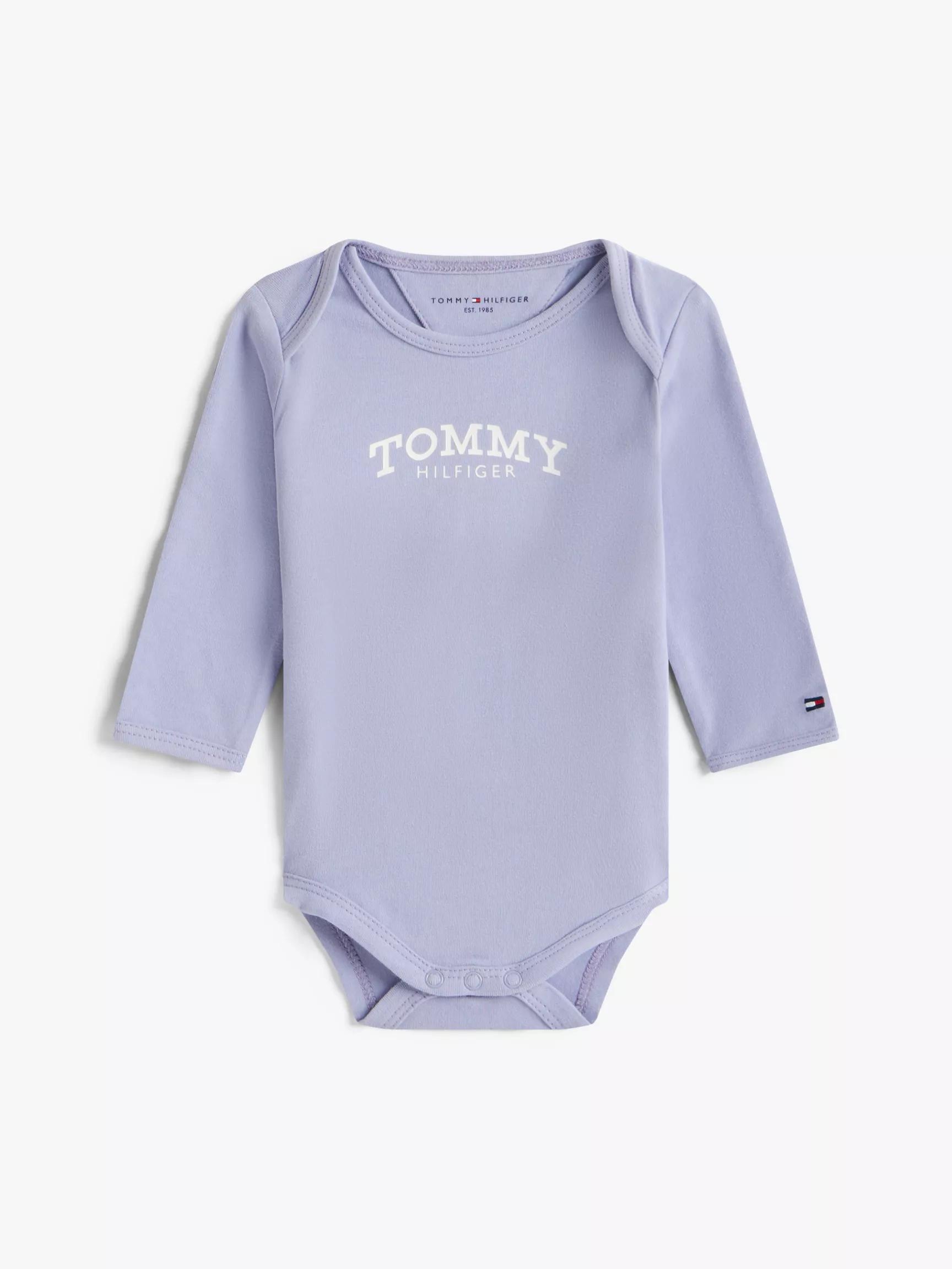Babies' Long-Sleeve Monotype Logo Onesie by TOMMY HILFIGER