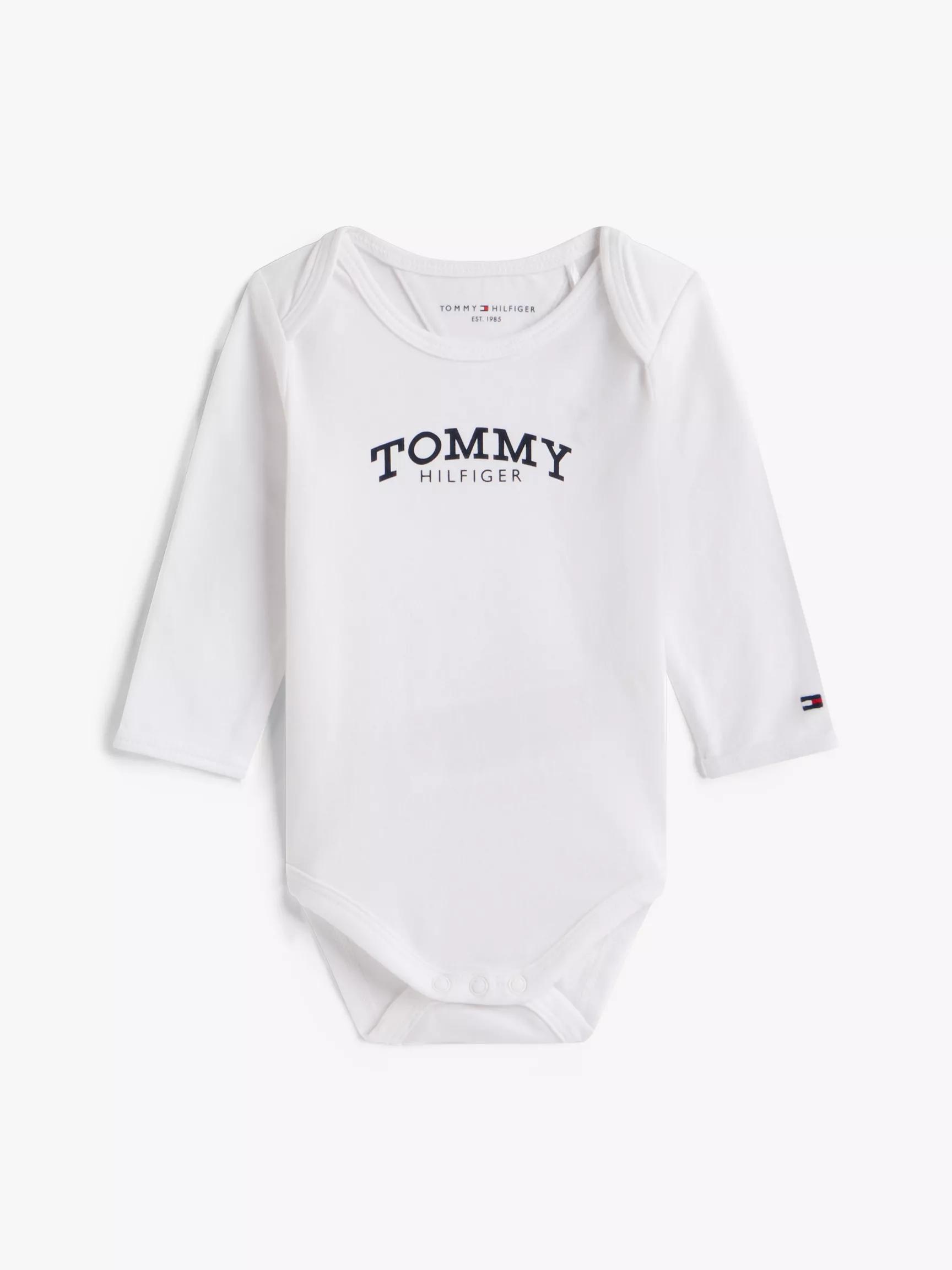 Babies' Long-Sleeve Monotype Logo Onesie by TOMMY HILFIGER