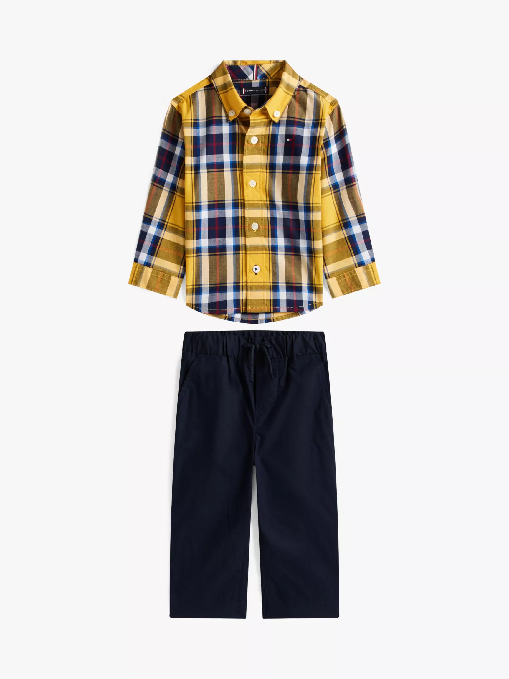 Babies' Plaid Shirt and Pant Set by TOMMY HILFIGER