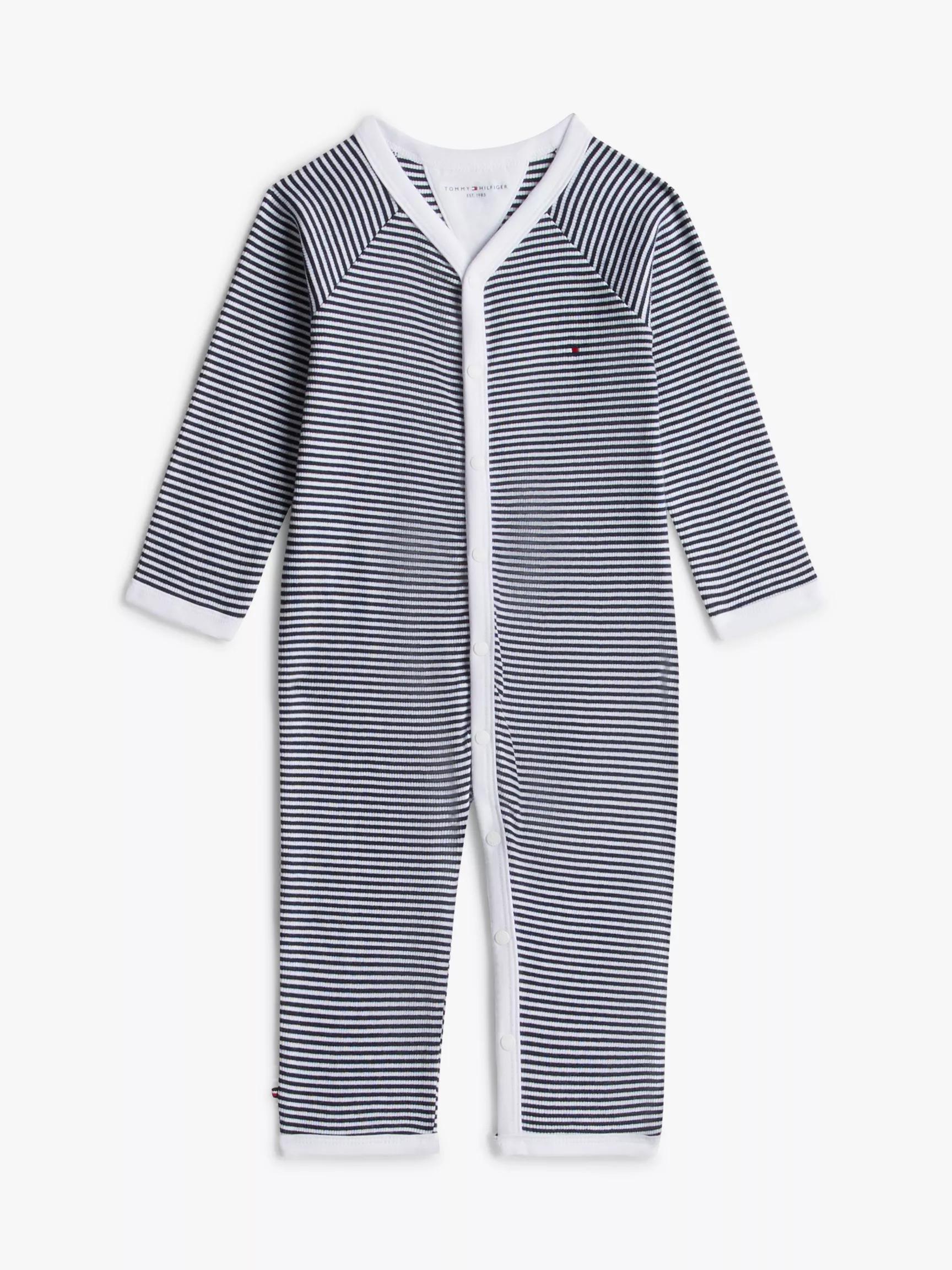 Babies' Stripe Ribbed Footie Coverall by TOMMY HILFIGER