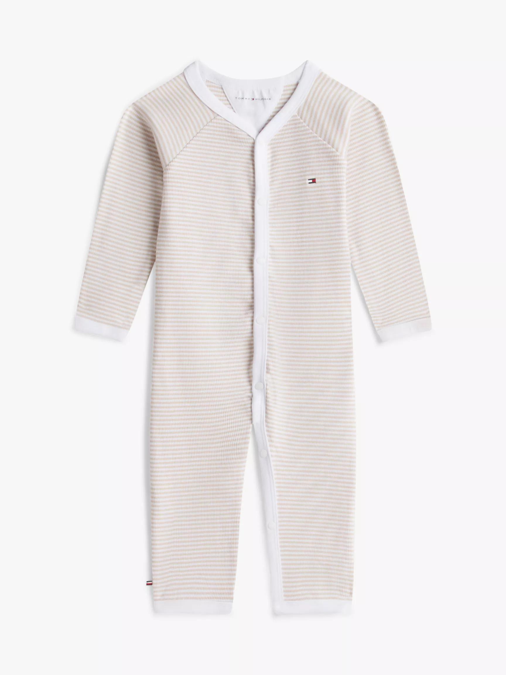 Babies' Stripe Ribbed Footie Coverall by TOMMY HILFIGER