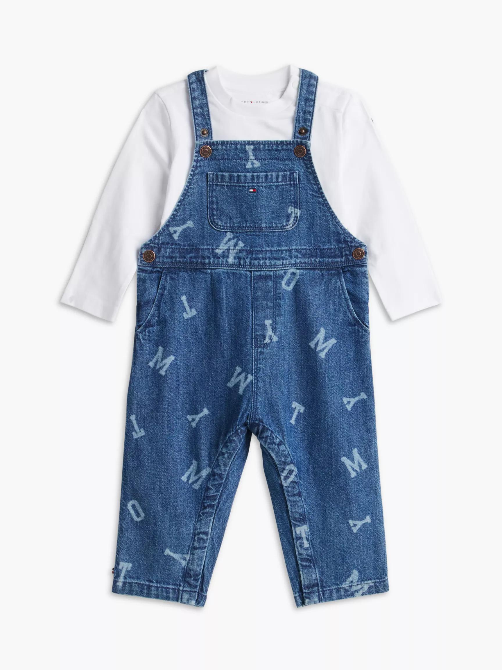 Babies' T-Shirt & Logo Denim Overall Set by TOMMY HILFIGER
