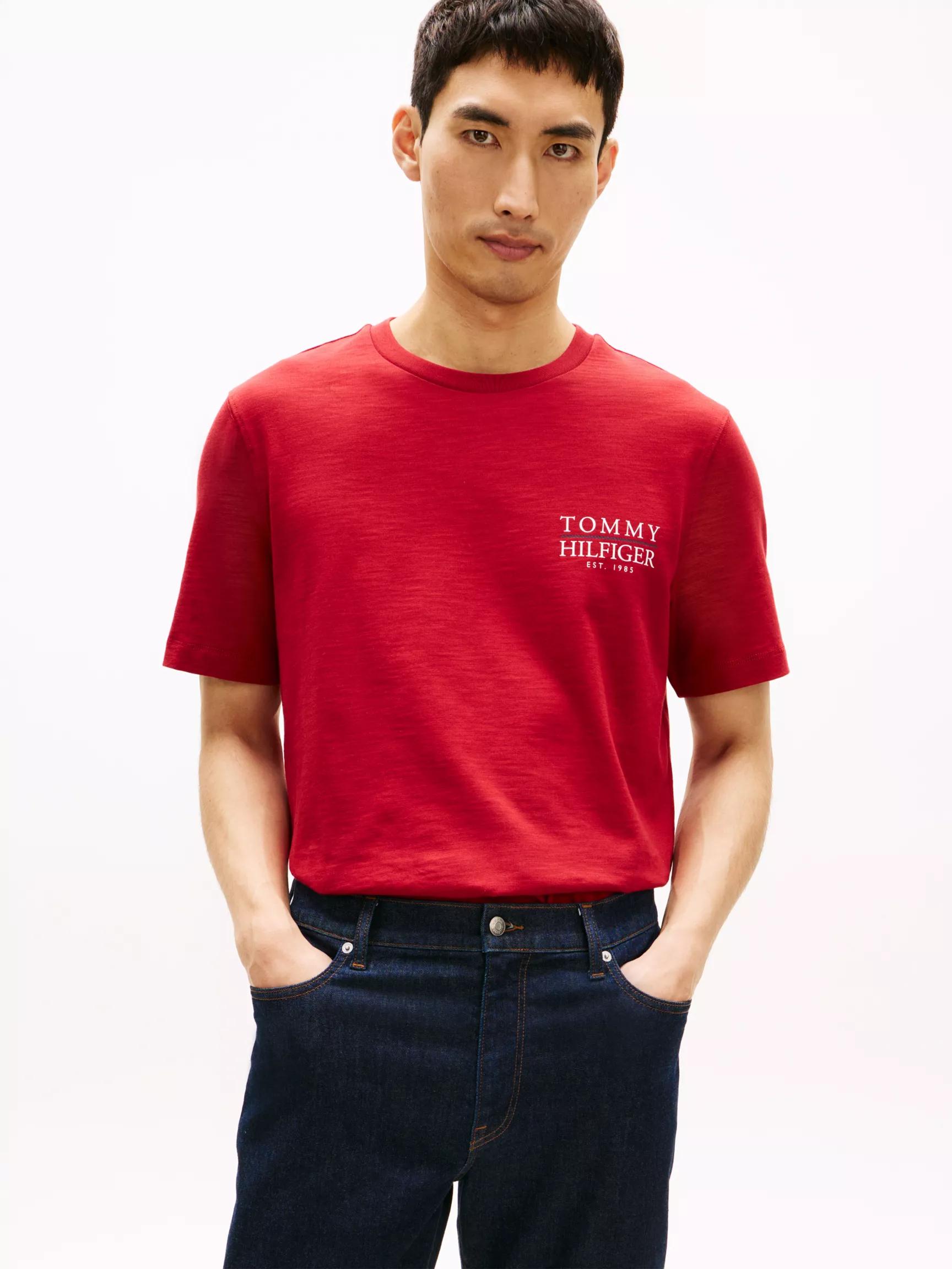 Back Logo Graphic Slub Cotton T-Shirt by TOMMY HILFIGER