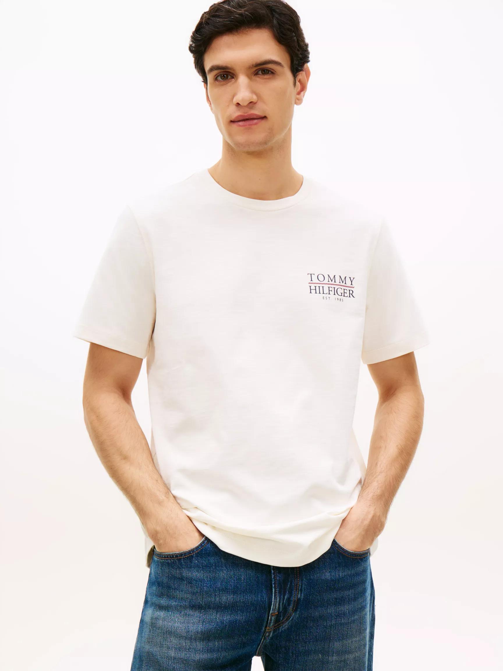 Back Logo Graphic Slub Cotton T-Shirt by TOMMY HILFIGER