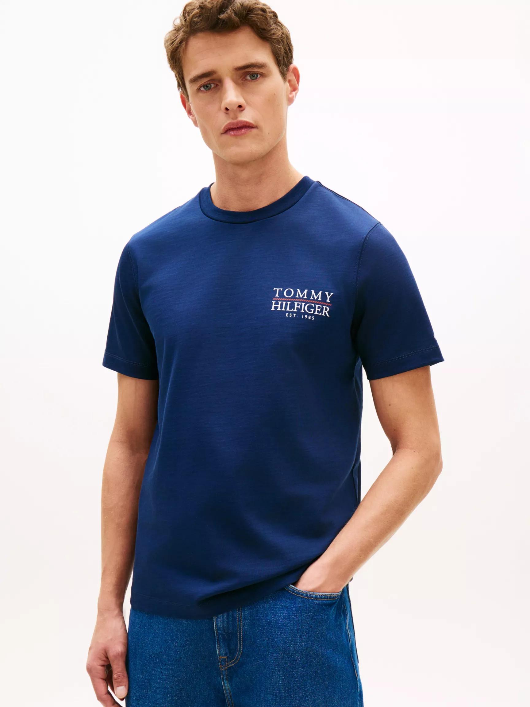 Back Logo Graphic Slub Cotton T-Shirt by TOMMY HILFIGER