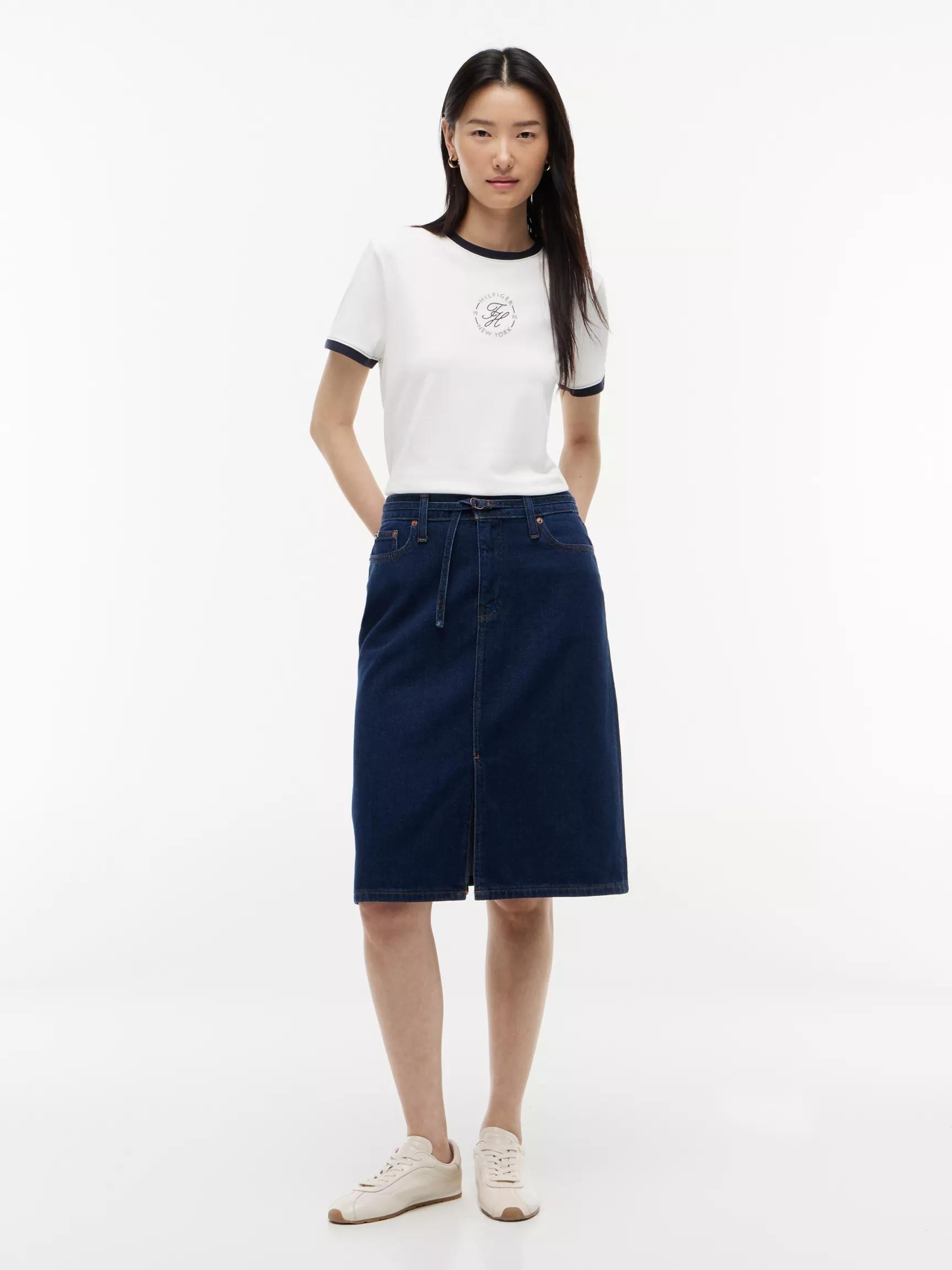 Belted Denim Skirt by TOMMY HILFIGER
