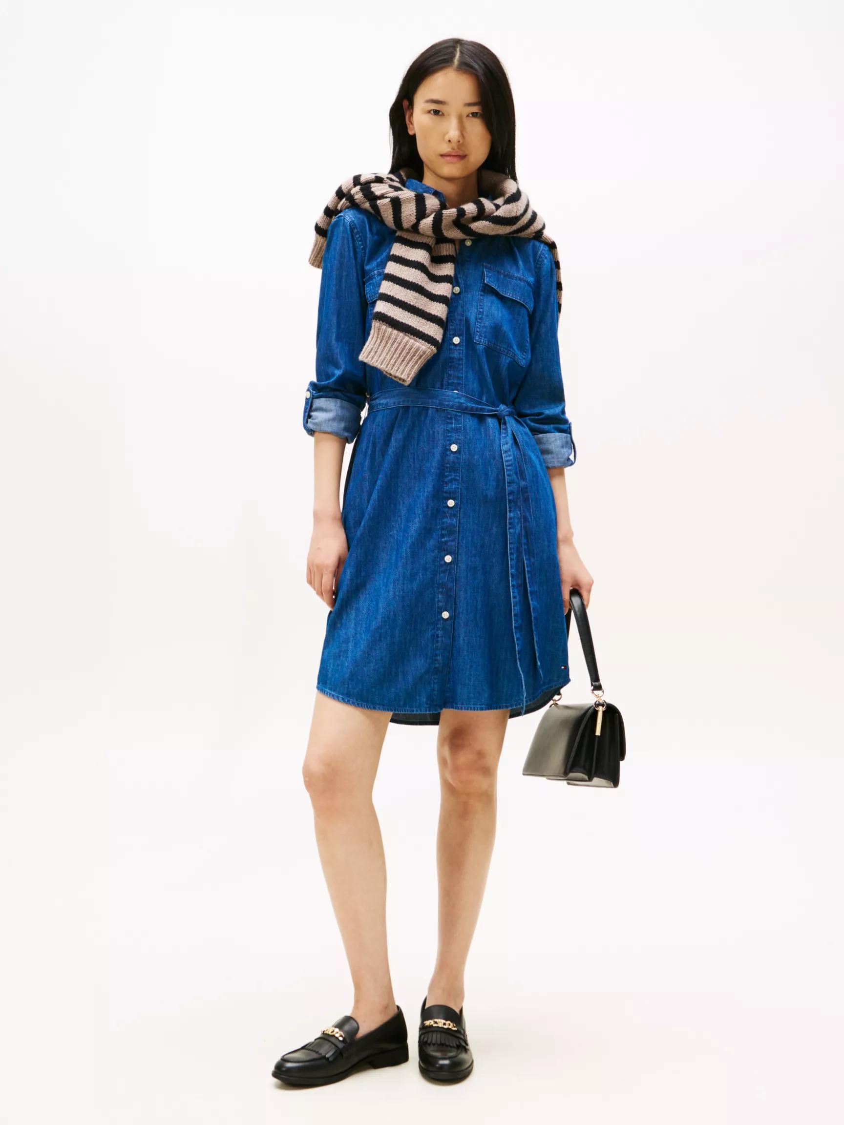 Belted Utility Denim Shirtdress by TOMMY HILFIGER