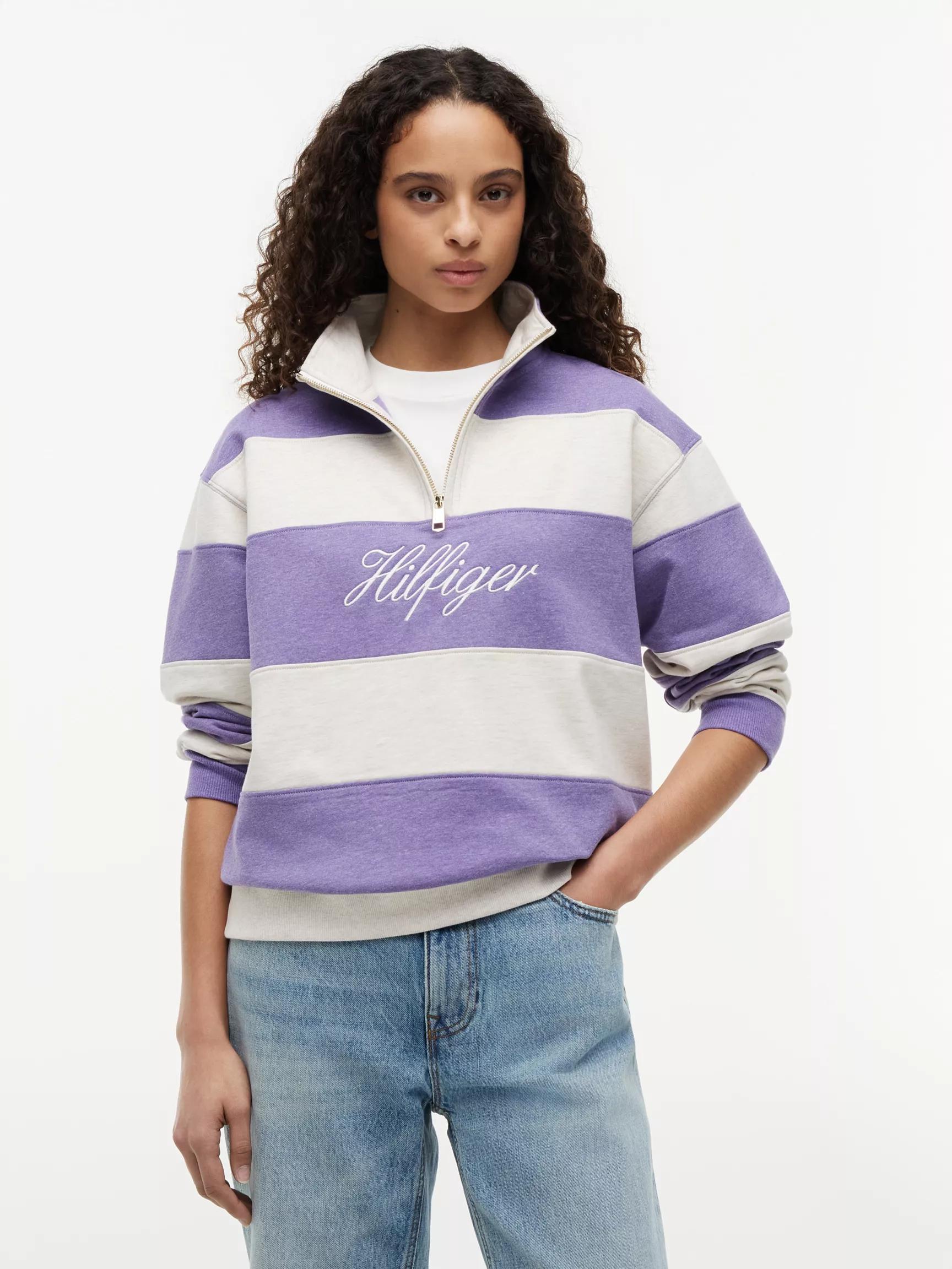 Brushed-Back Quarter-Zip Sweatshirt by TOMMY HILFIGER