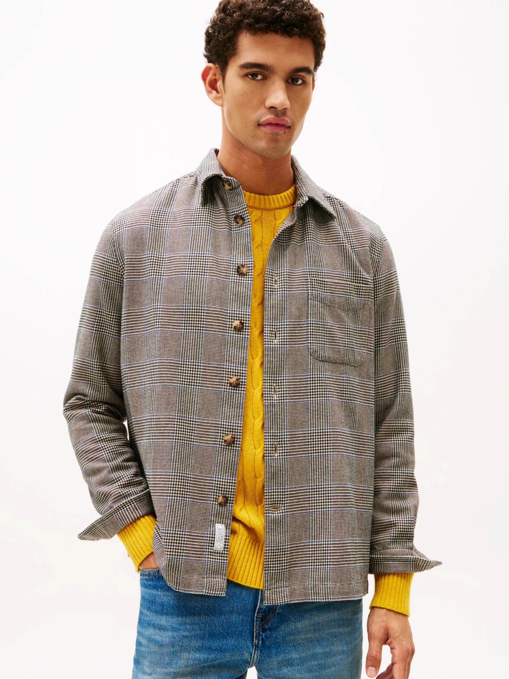 Brushed Flannel Glen Plaid Print Shirt by TOMMY HILFIGER