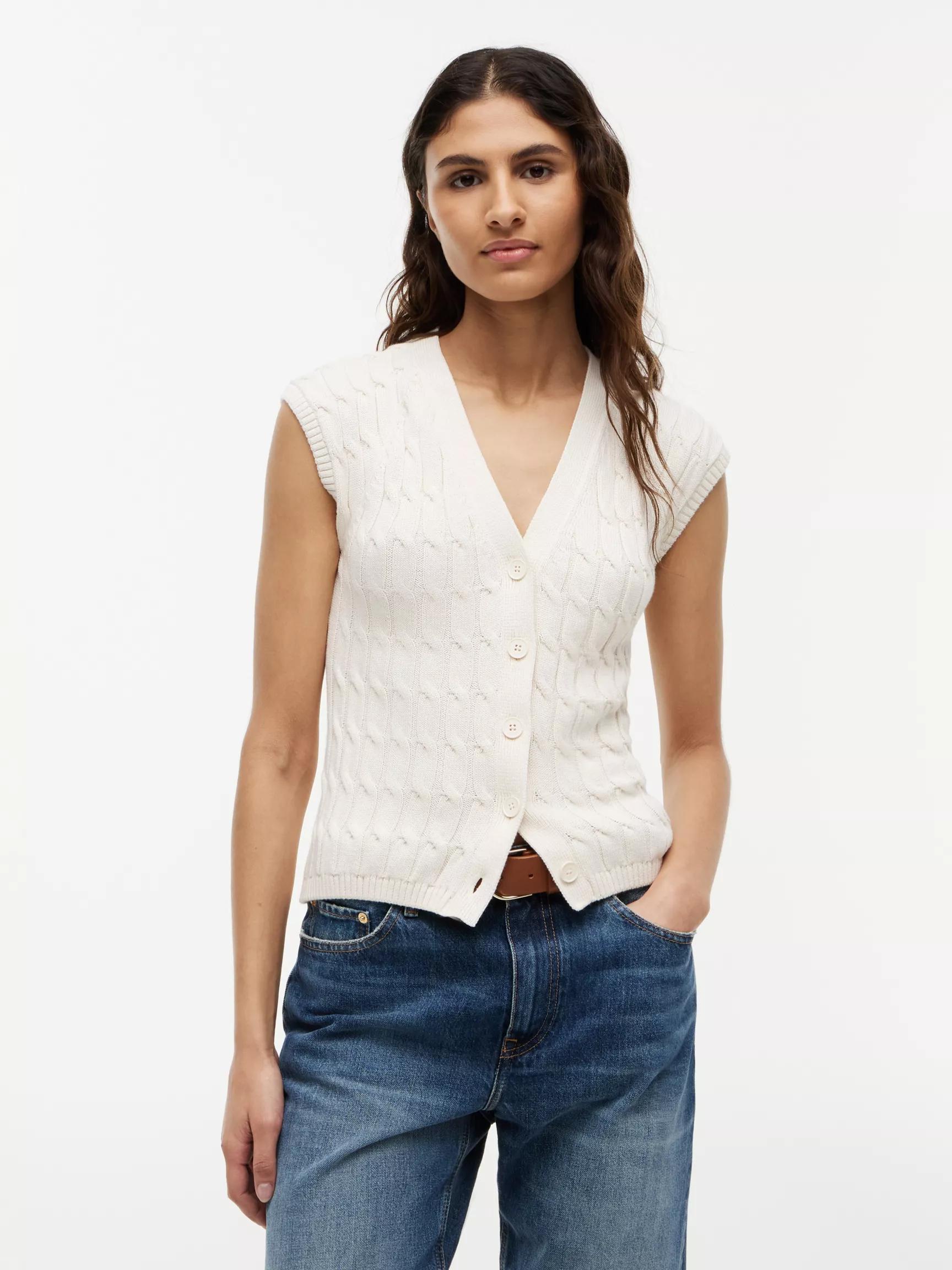Cable Knit Cardigan Vest by TOMMY HILFIGER