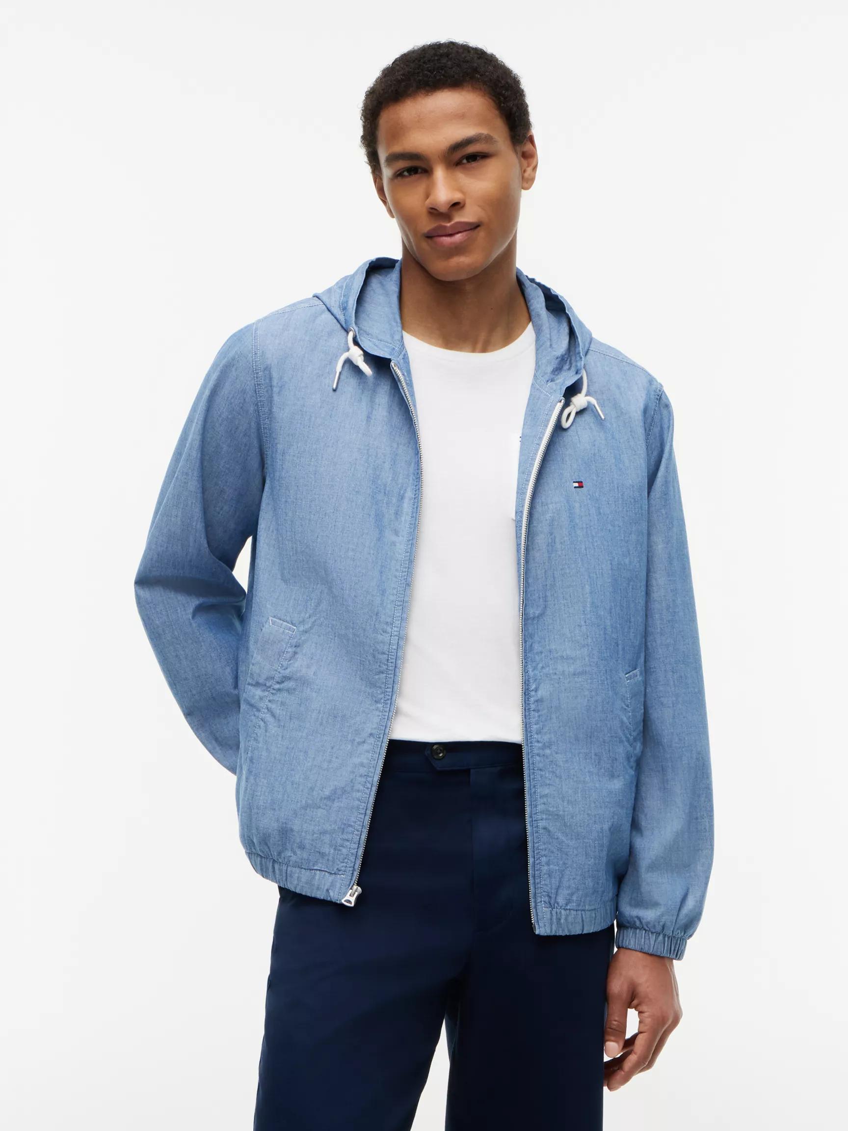 Chambray Hooded Zip Jacket by TOMMY HILFIGER
