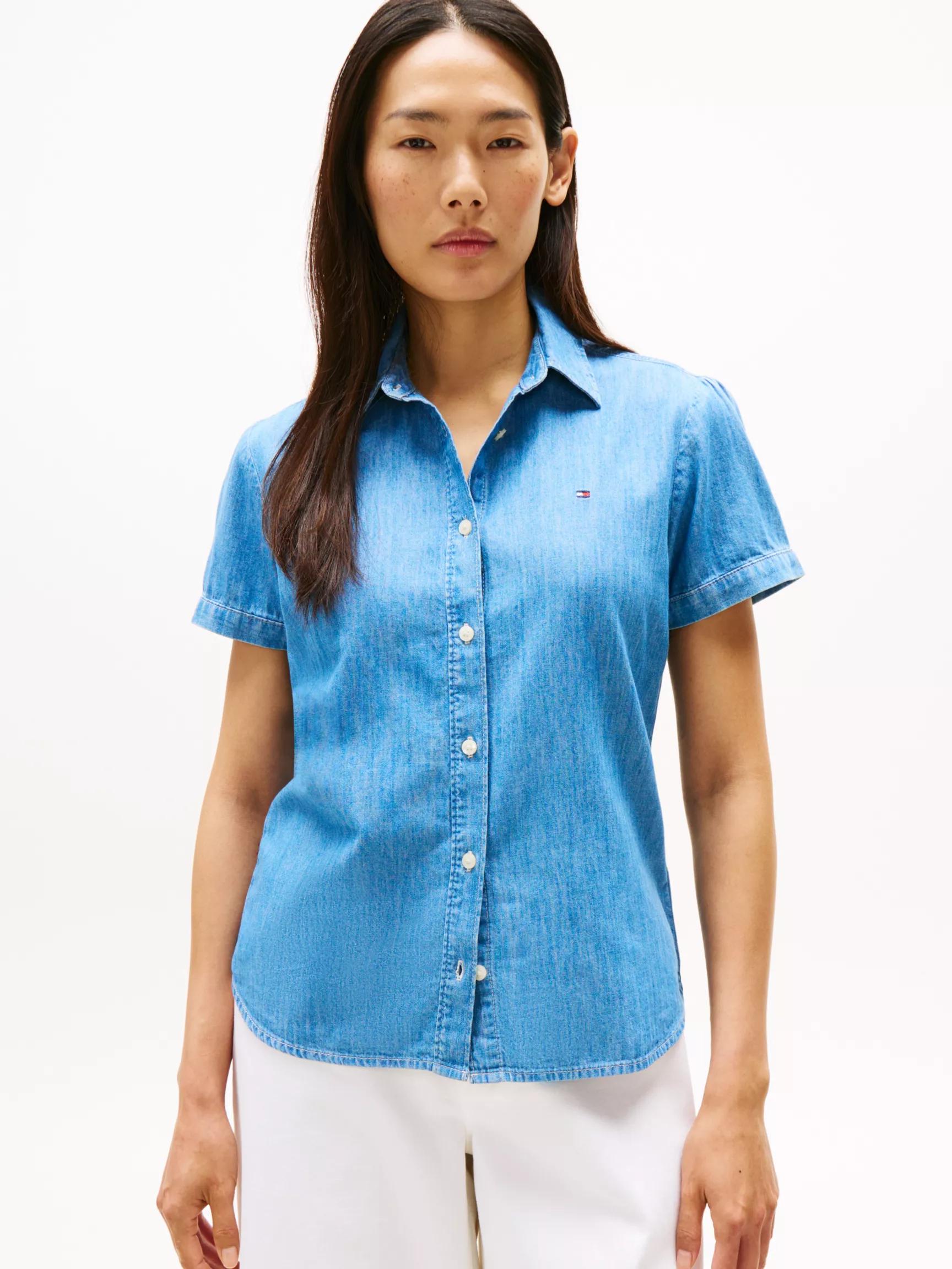 Chambray Puff-Sleeve Shirt by TOMMY HILFIGER