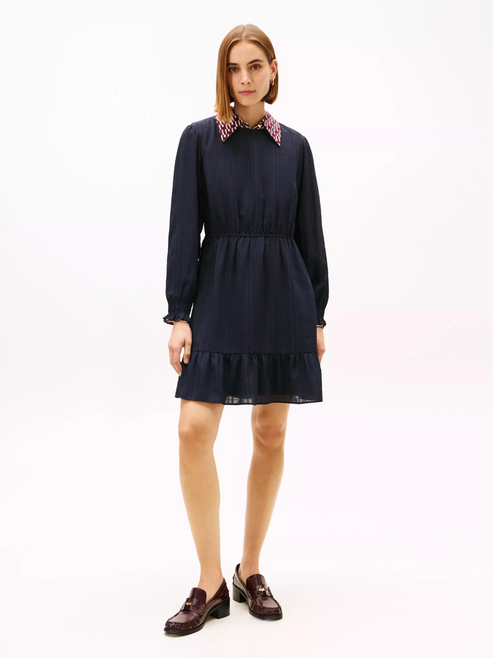 Check Print Chiffon Mini Dress by TOMMY HILFIGER