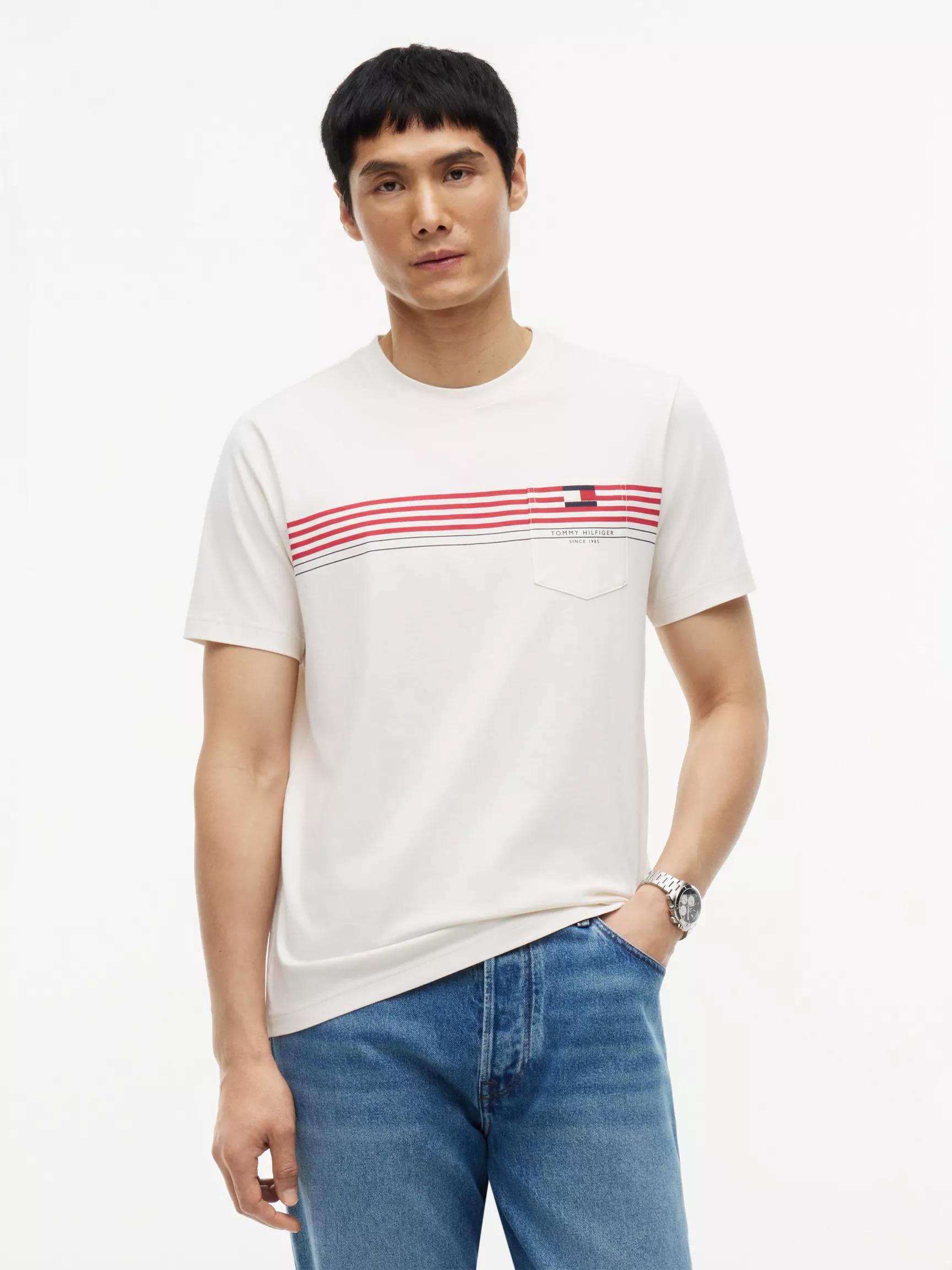 Chest Stripe Pocket T-Shirt by TOMMY HILFIGER