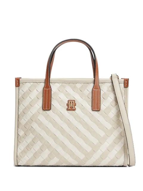 City woven logo-plaque tote bag by TOMMY HILFIGER