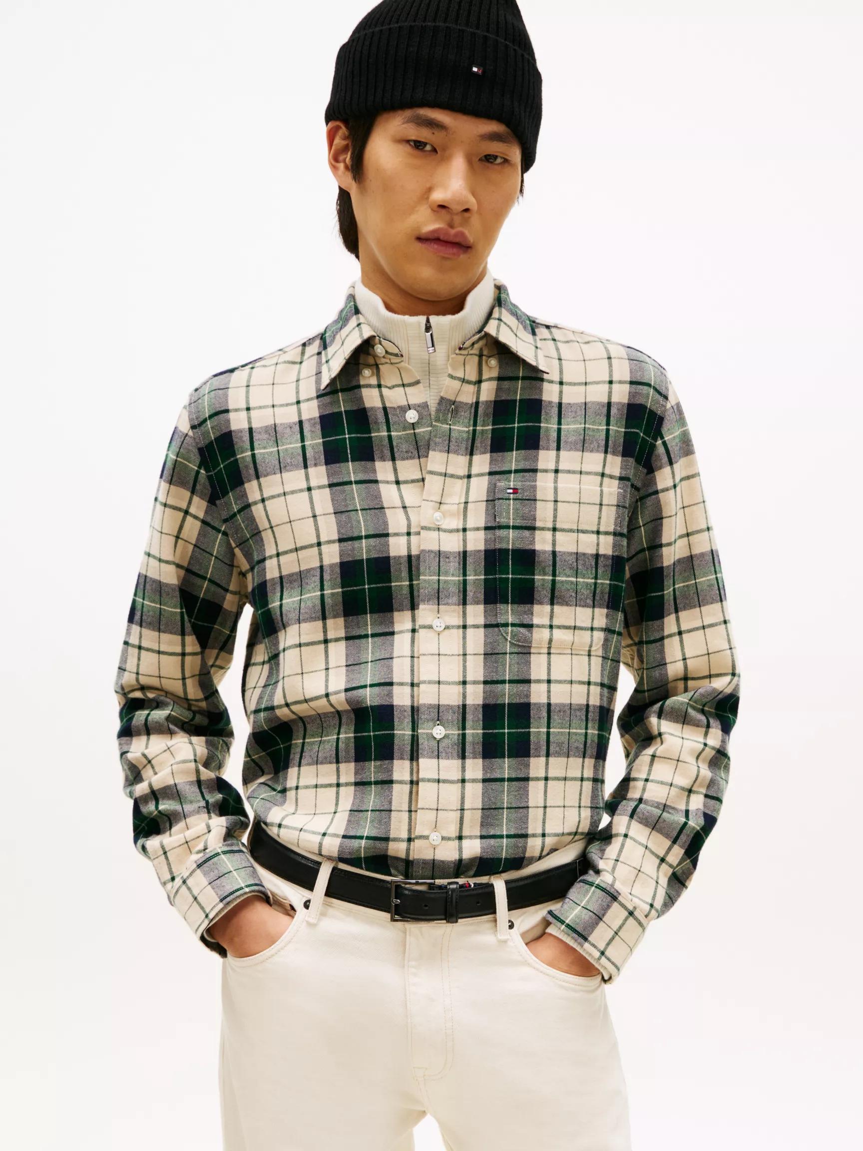 Classic Plaid Brushed Flannel Shirt by TOMMY HILFIGER