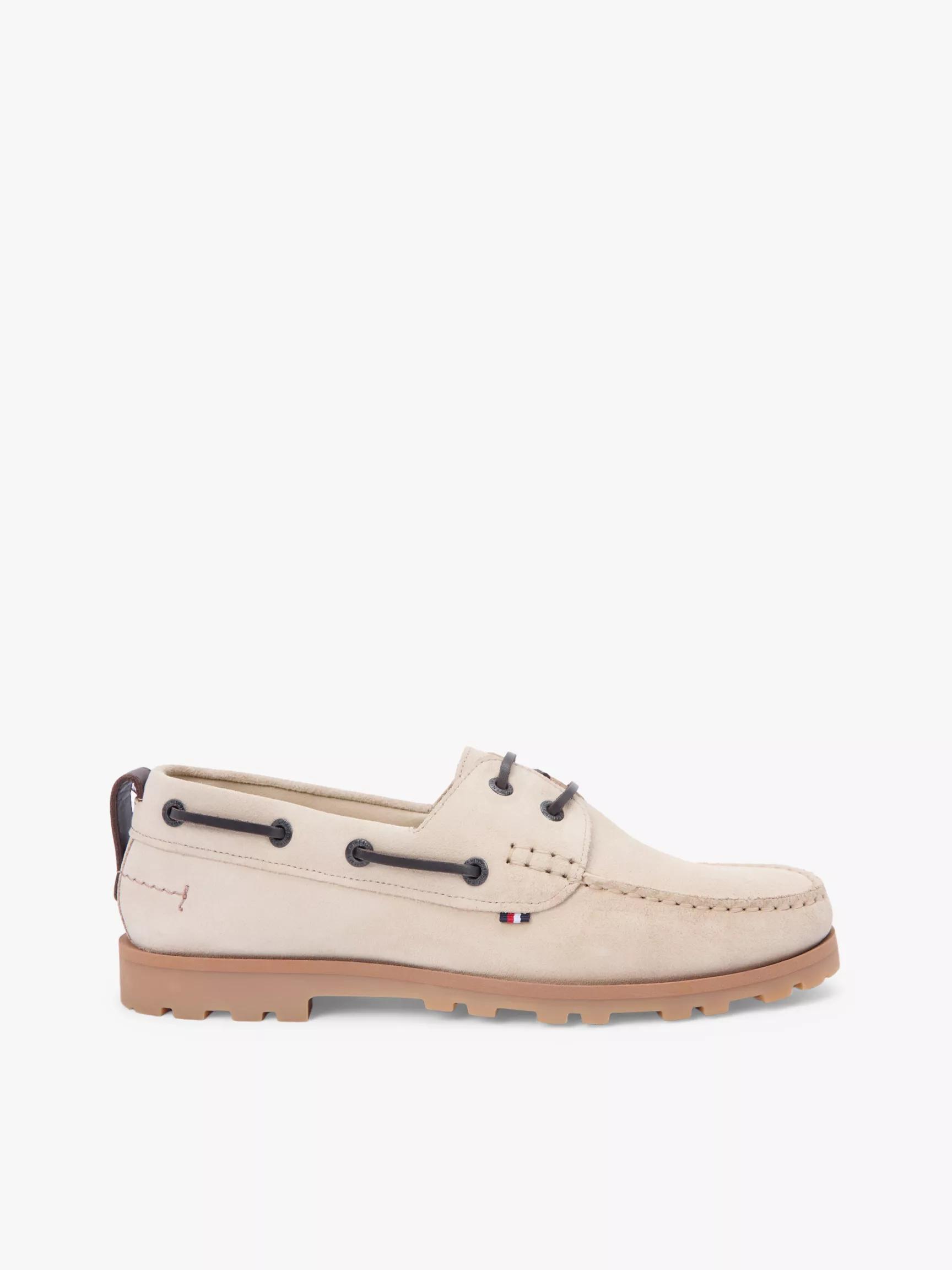Cleated Lightweight Suede Boat Shoe by TOMMY HILFIGER