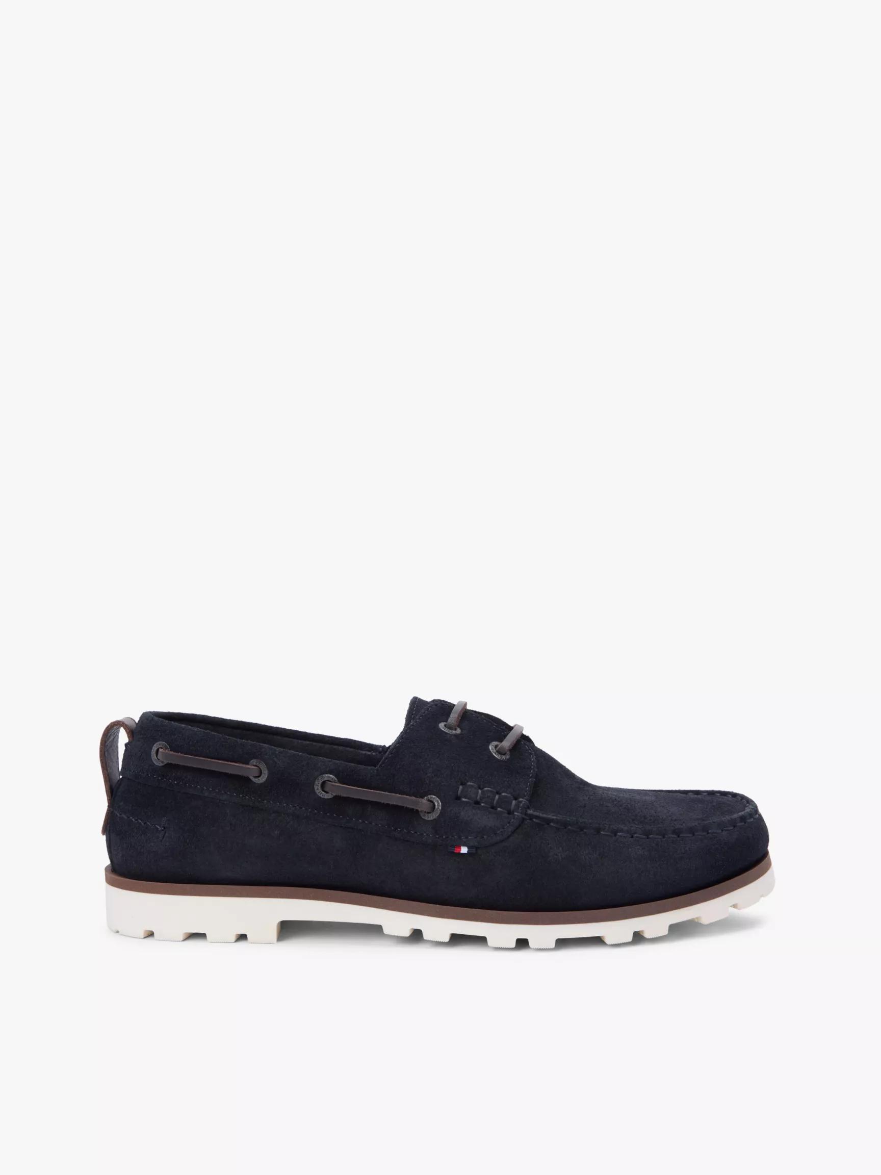 Cleated Lightweight Suede Boat Shoe by TOMMY HILFIGER