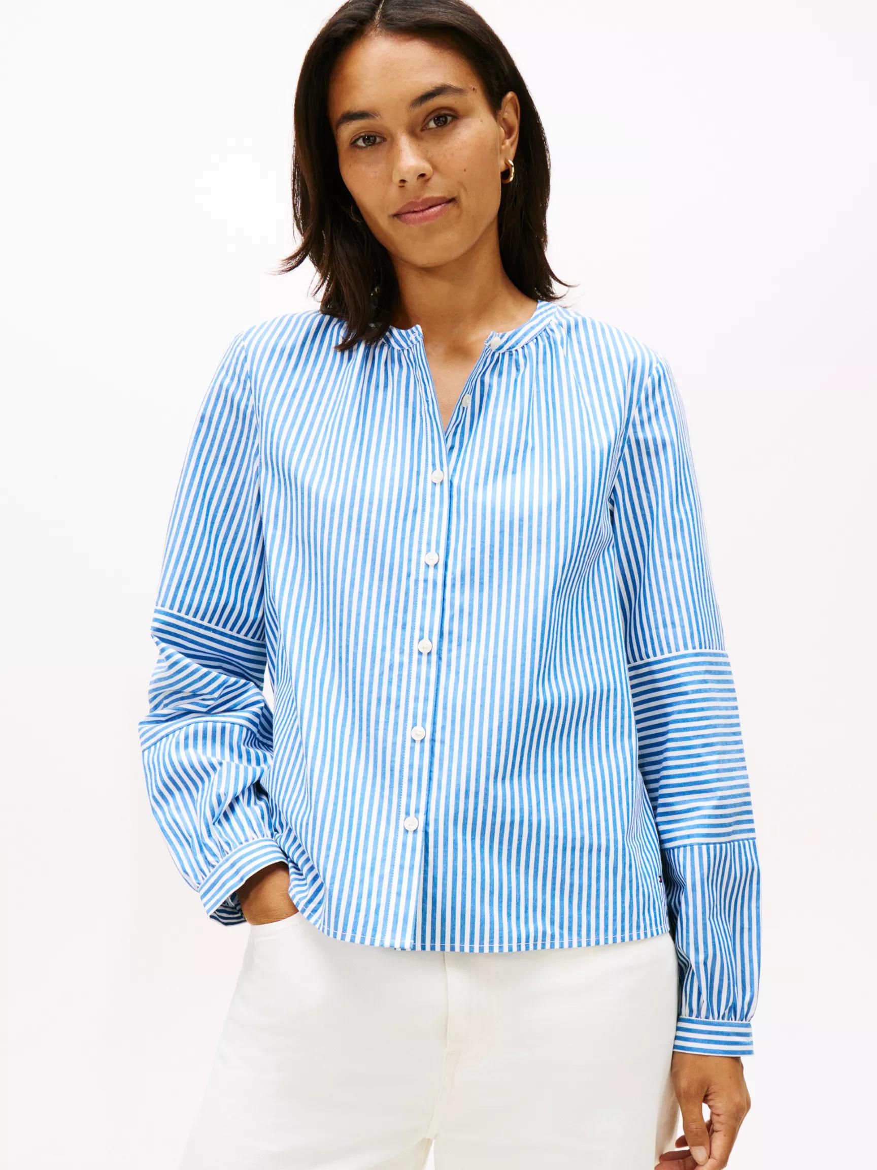 Collarless Poplin Shirt by TOMMY HILFIGER