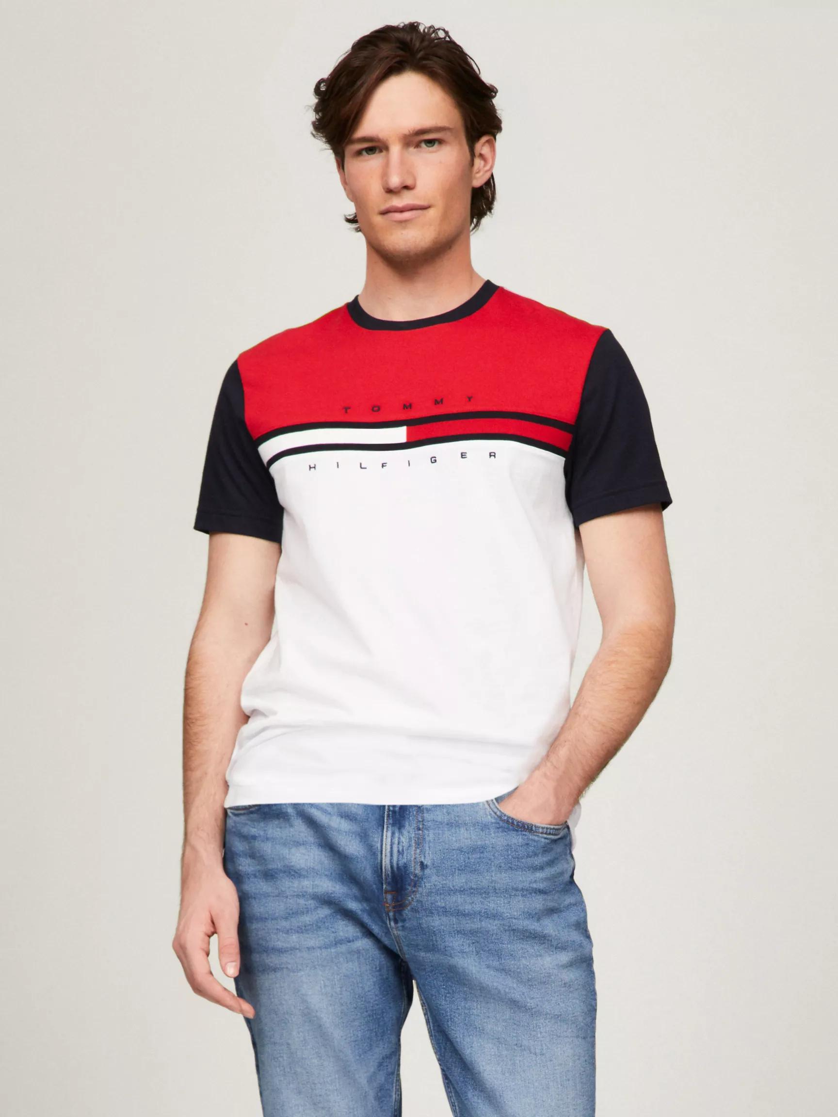 Colorblock Flag Stripe Logo T-Shirt by TOMMY HILFIGER