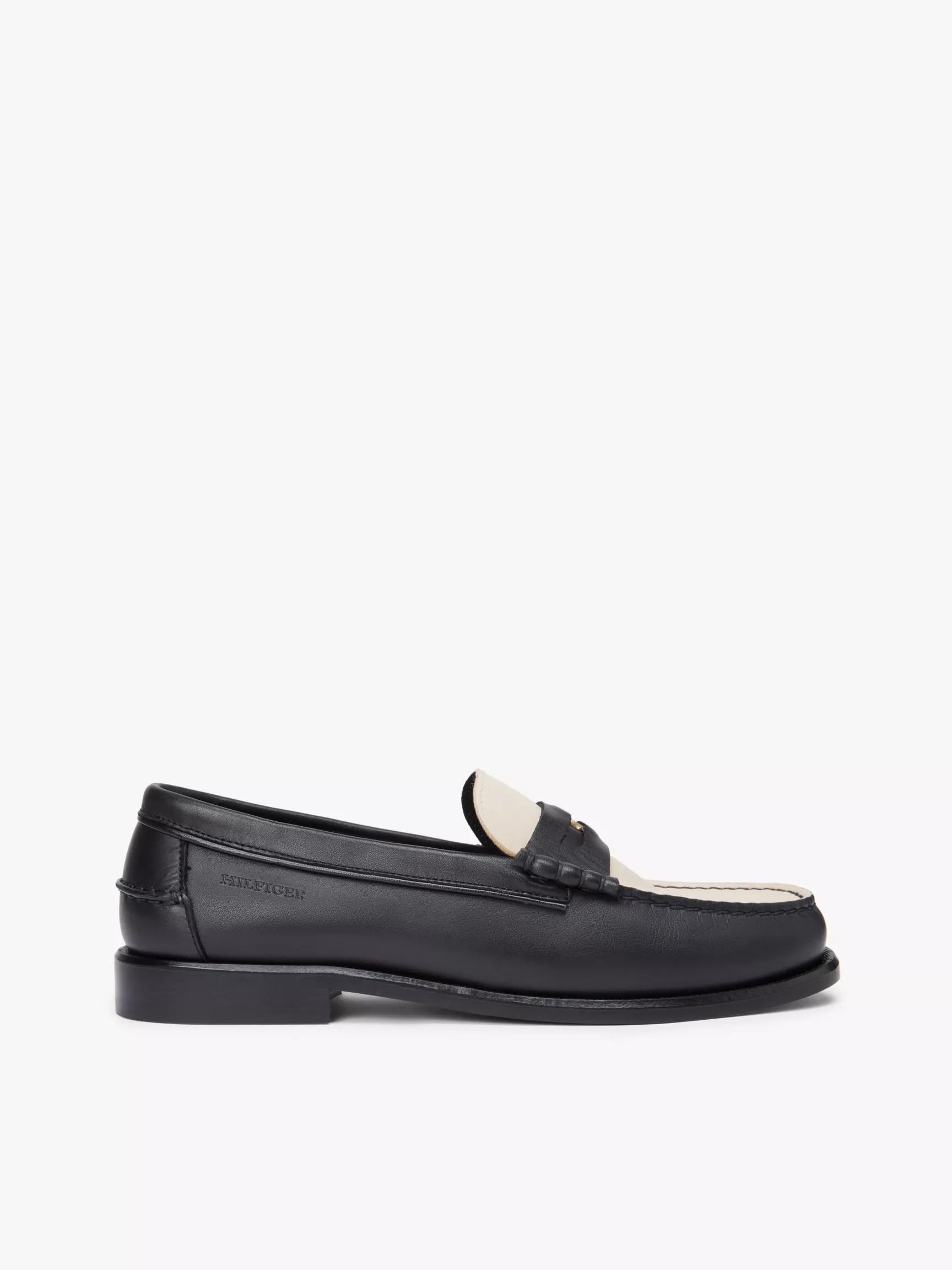 Colorblock Leather Penny Loafer by TOMMY HILFIGER