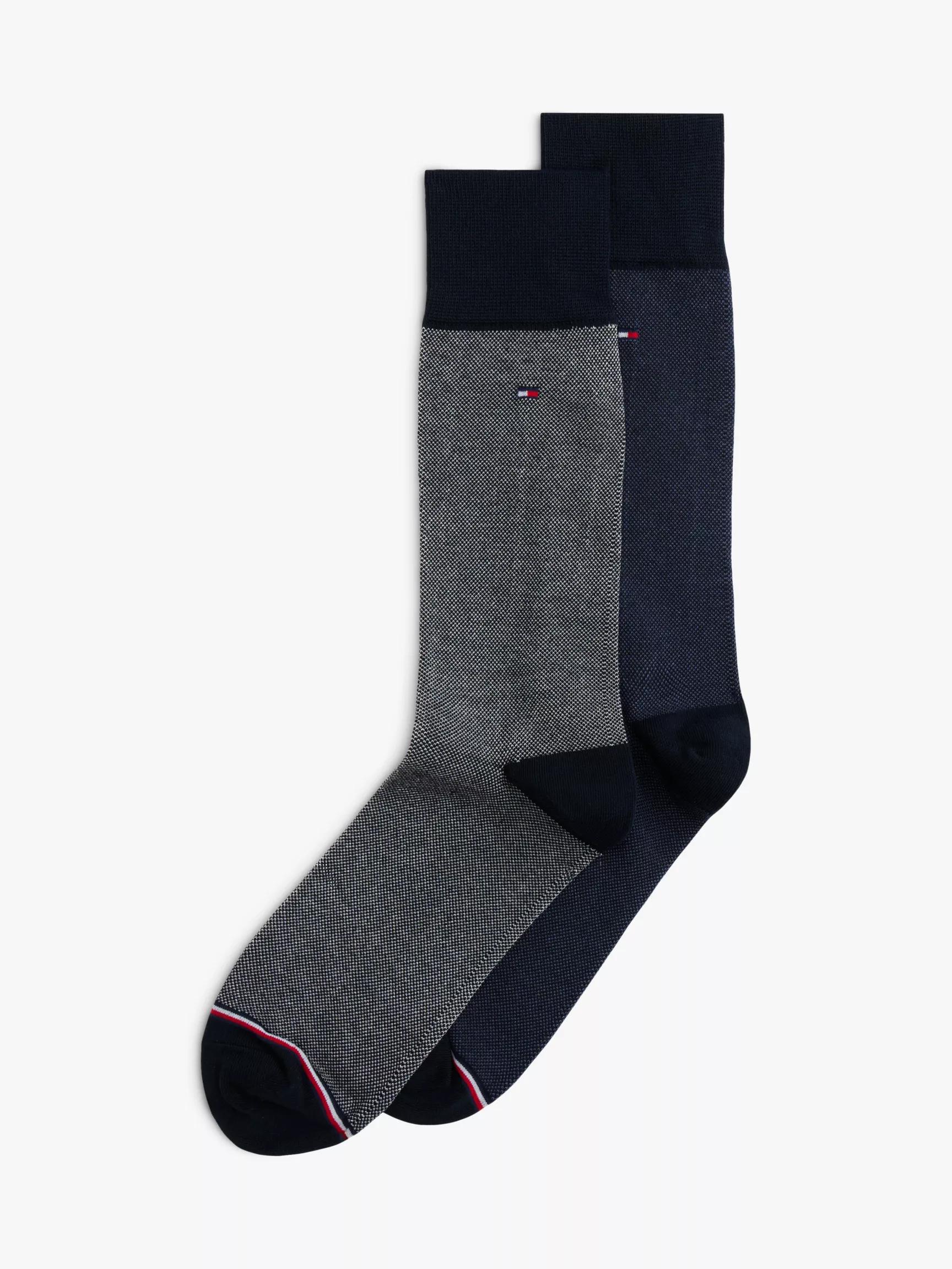 Contrast Pique Trouser Sock 2-Pack by TOMMY HILFIGER