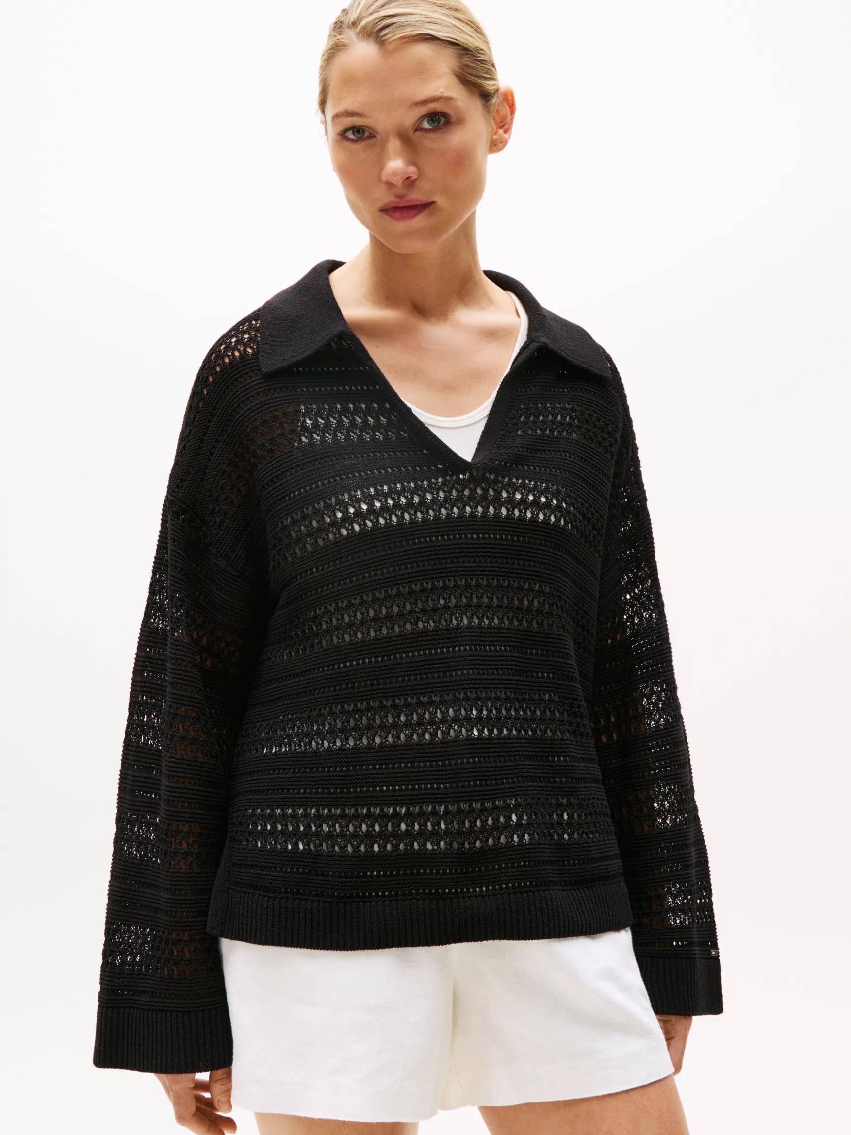 Crochet Polo Sweater by TOMMY HILFIGER