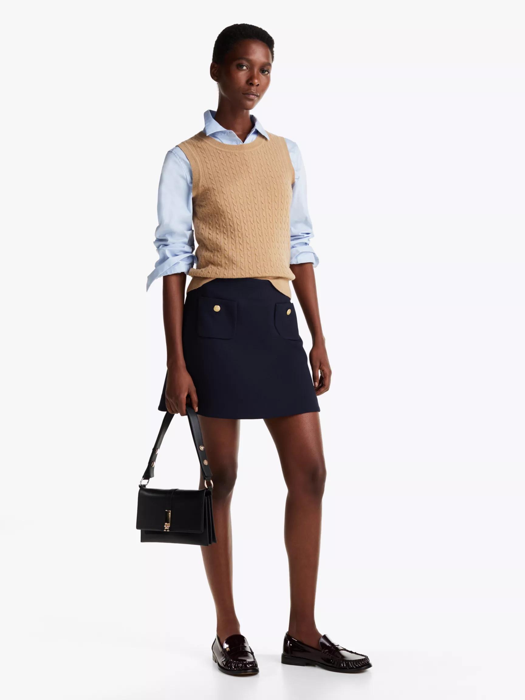 Double-Knit Mini Skirt by TOMMY HILFIGER