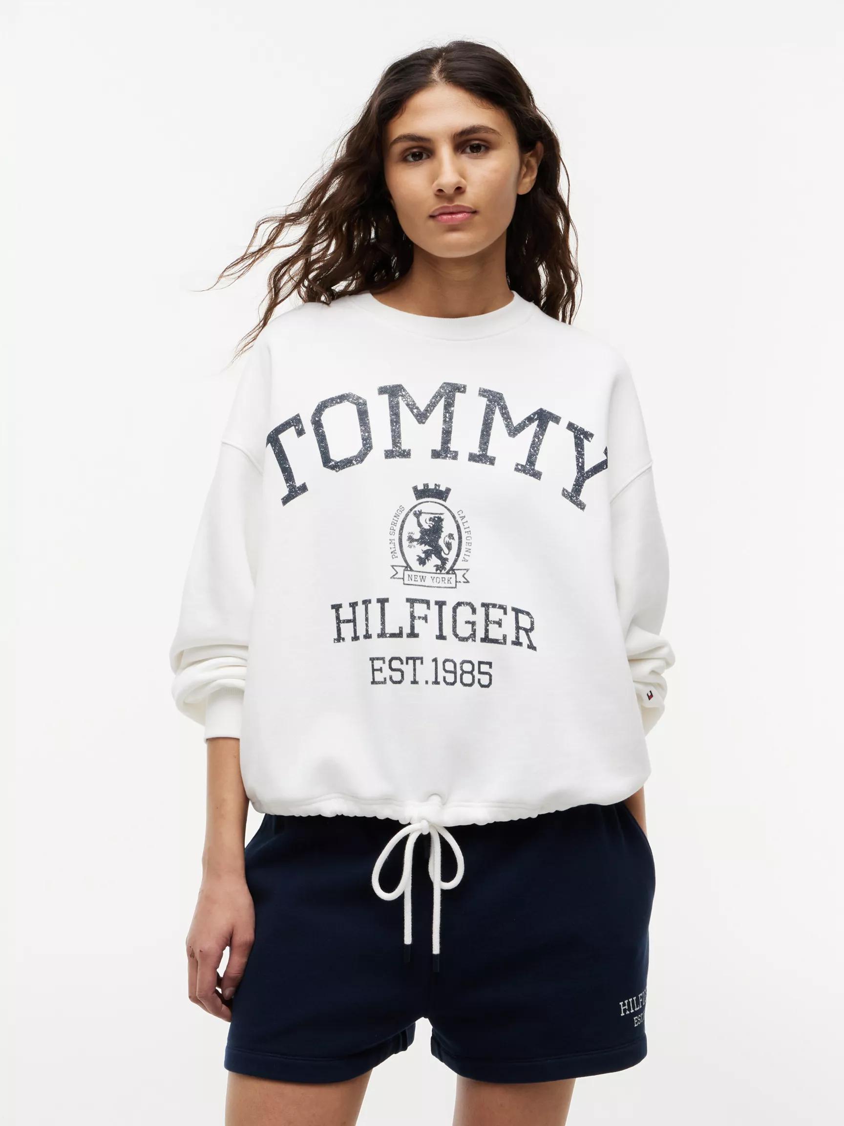 Drawcord Varsity Crest Logo Sweatshirt by TOMMY HILFIGER