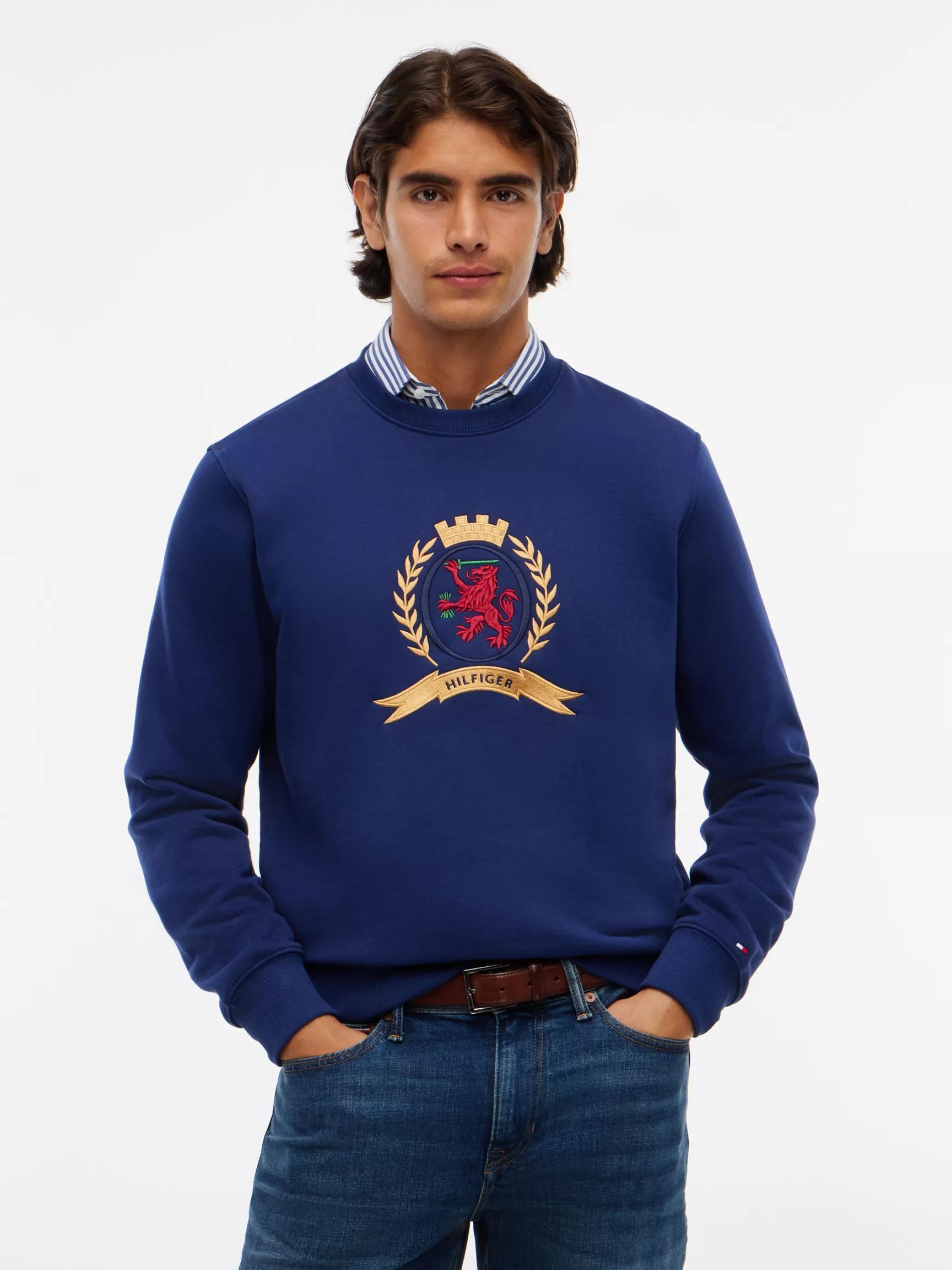 Embroidered Crest Logo Sweatshirt by TOMMY HILFIGER