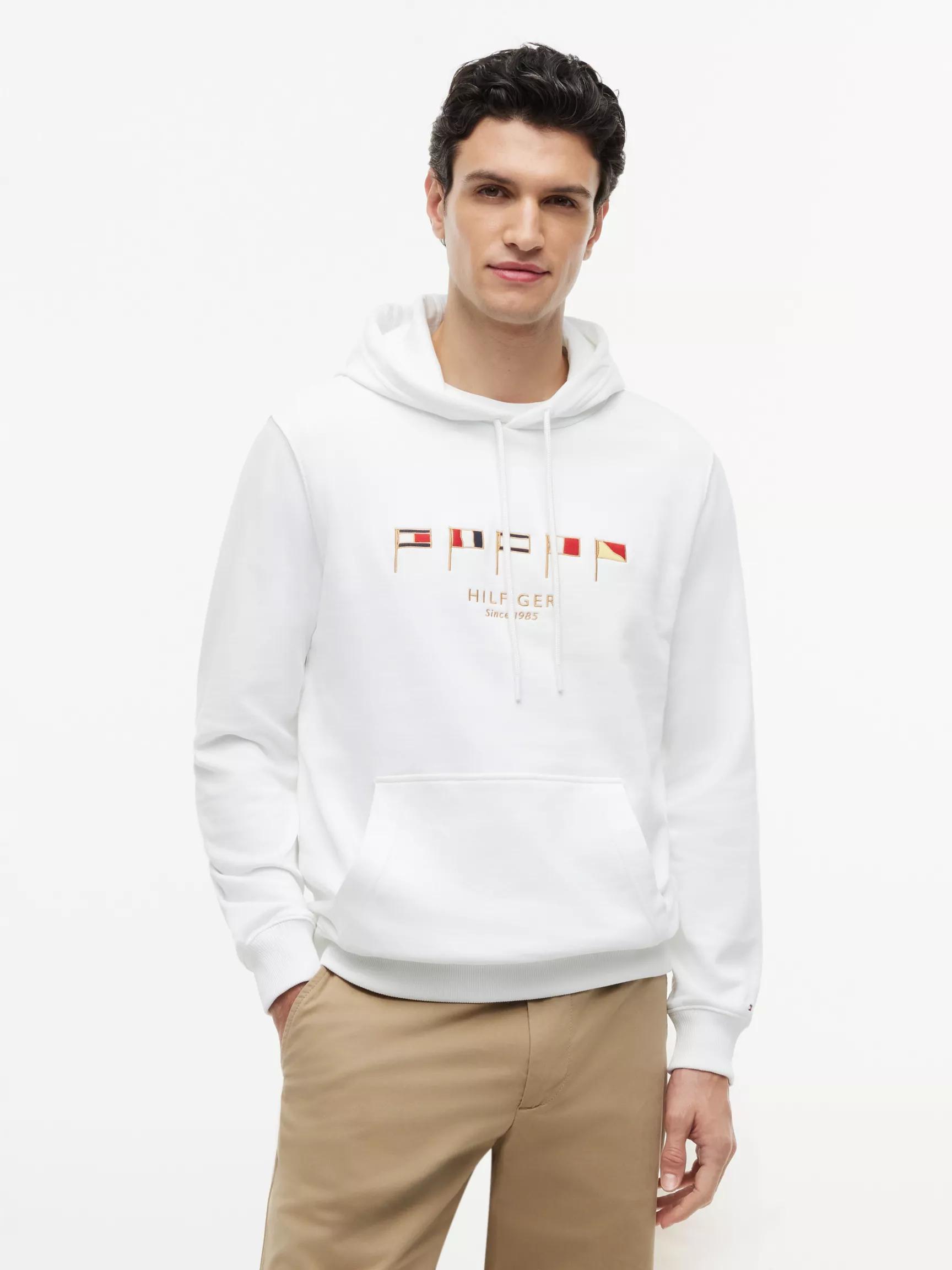 Embroidered Nautical Flag Hoodie by TOMMY HILFIGER