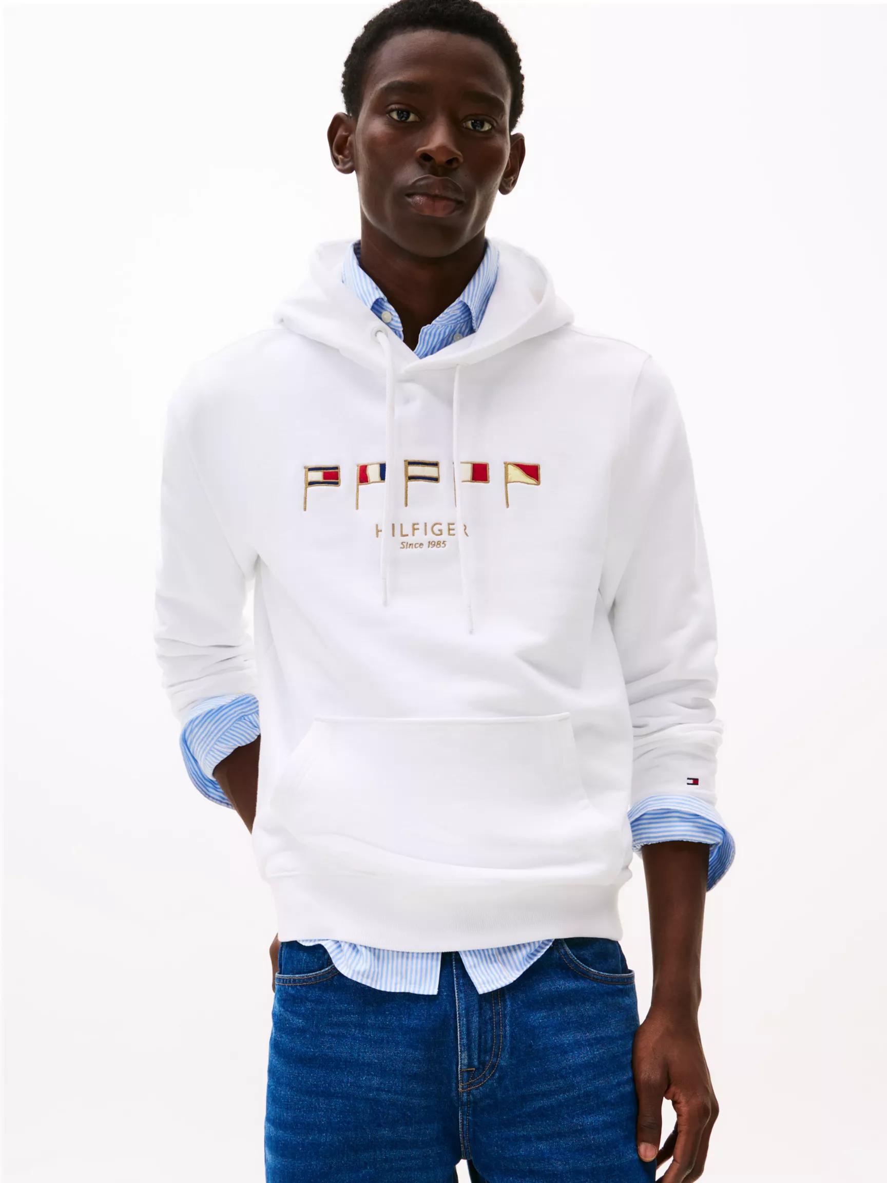 Embroidered Nautical Flag Hoodie by TOMMY HILFIGER